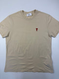 T-shirt AMI – Taille L – Beige avec Logo Cœur Rouge