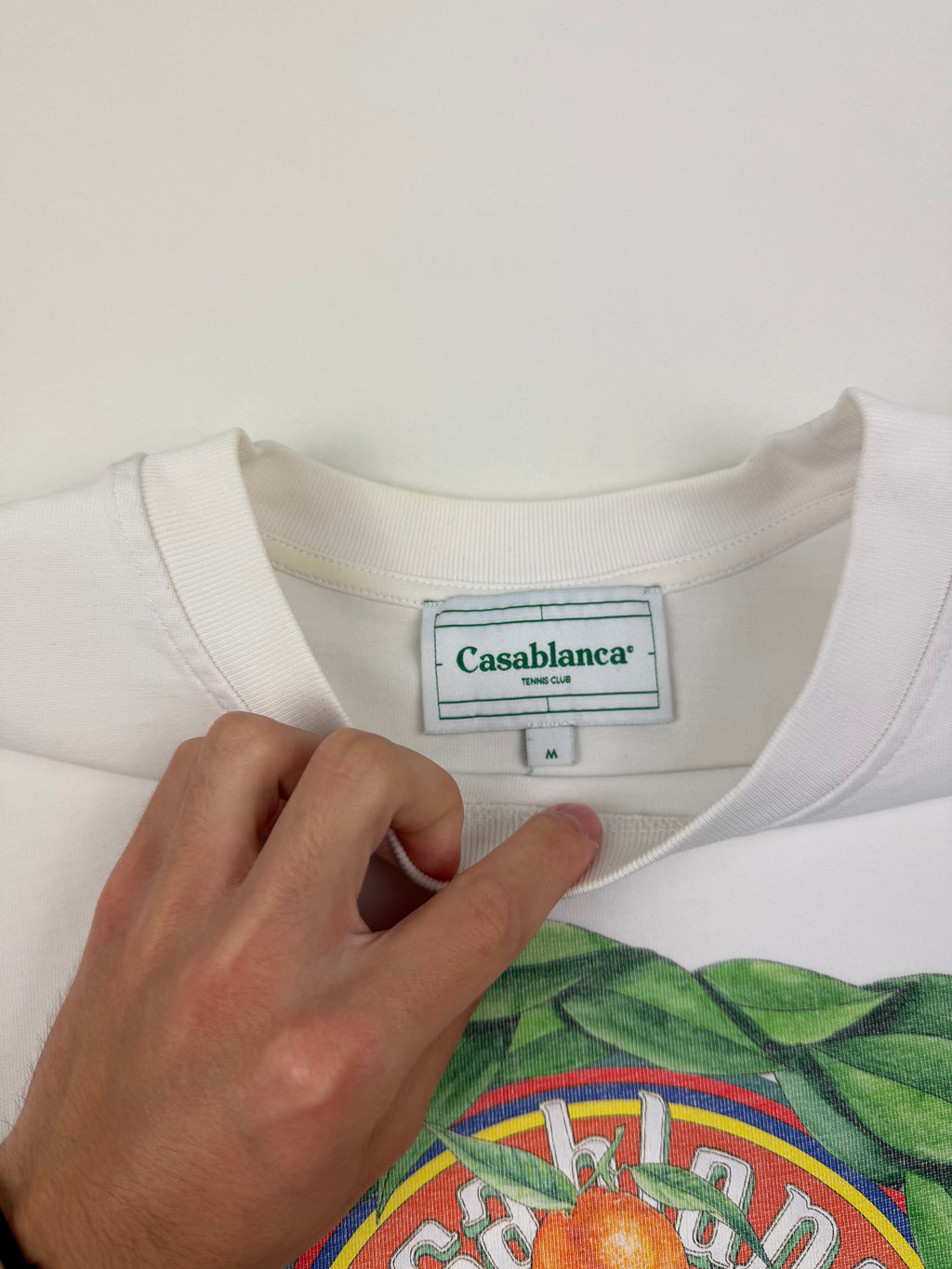 T-shirt Casablanca “Triomphe d’Orange” – Taille M – Blanc