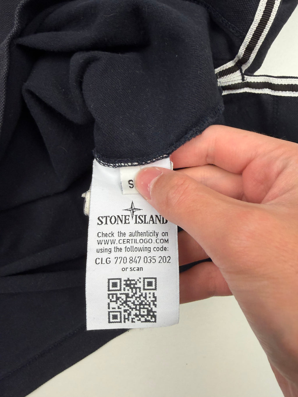 Polo Stone Island – Taille S – Bleu Marine