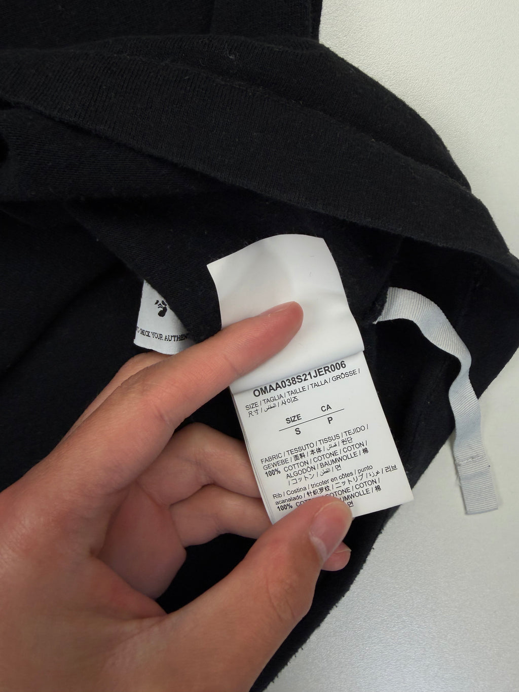 T-shirt Off-White “Caravaggio Boy Over” – Taille S (fit M/L) – Noir