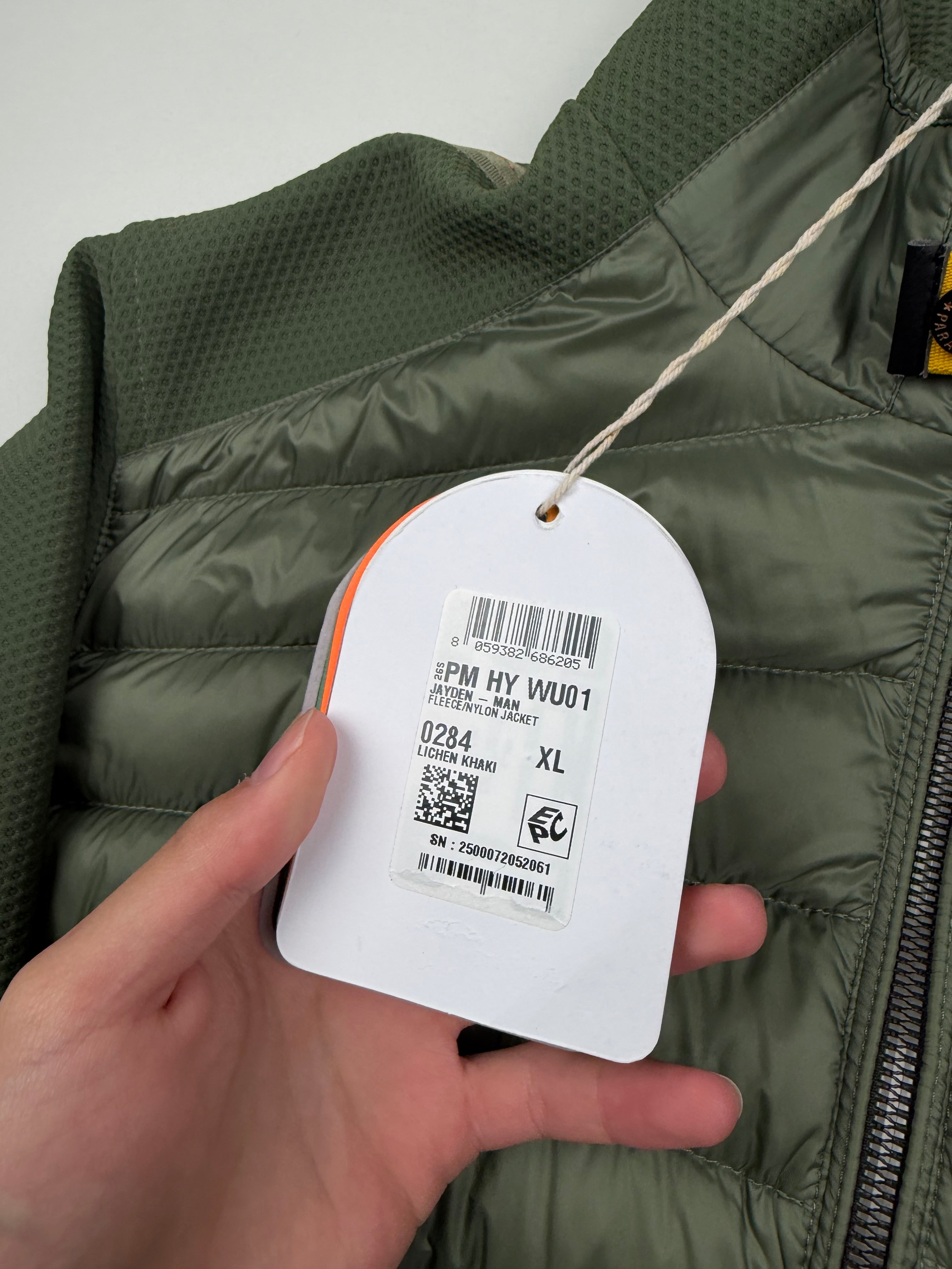 Veste Parajumpers “Jayden Warm Up” – Taille XL – Vert/Kaki – Neuve