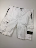 Short Cargo Stone Island – Taille L / W33 – Blanc