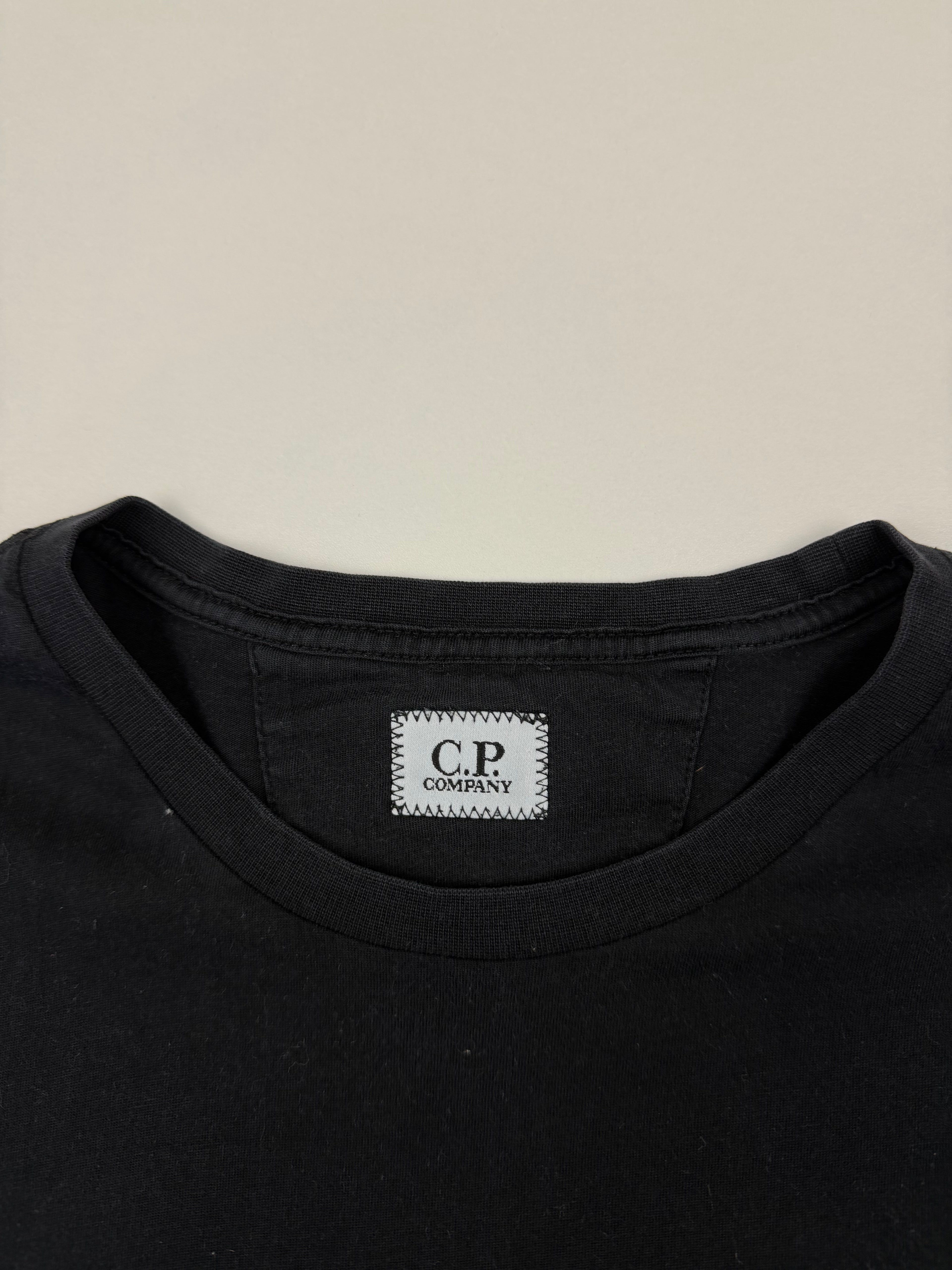 T-shirt C.P. Company – Taille L – Noir avec Logo Marin à l’Avant