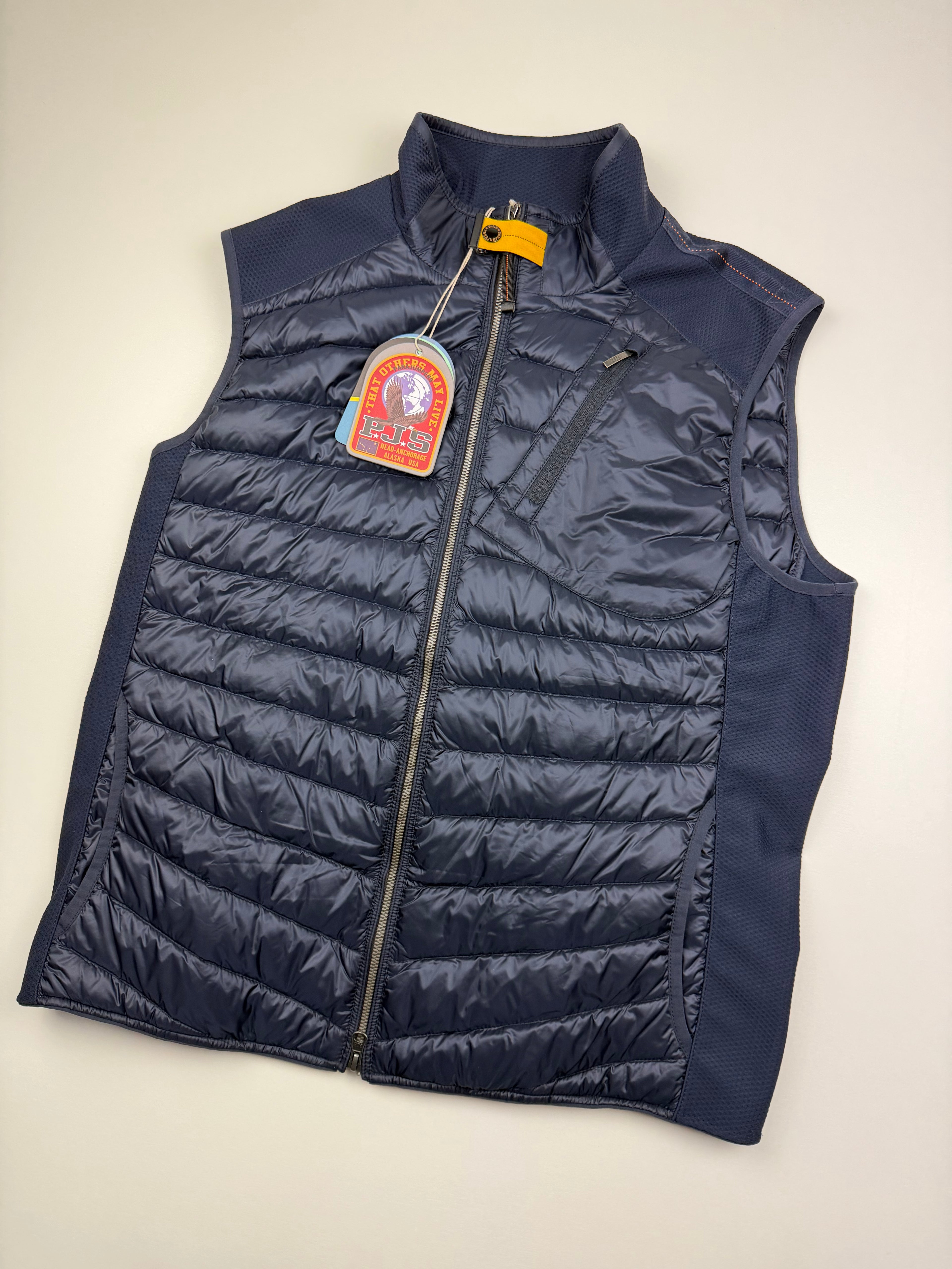 Veste Sans Manche Parajumpers “Zavier Warm Up” – Taille XL – Bleu Marine – Neuve