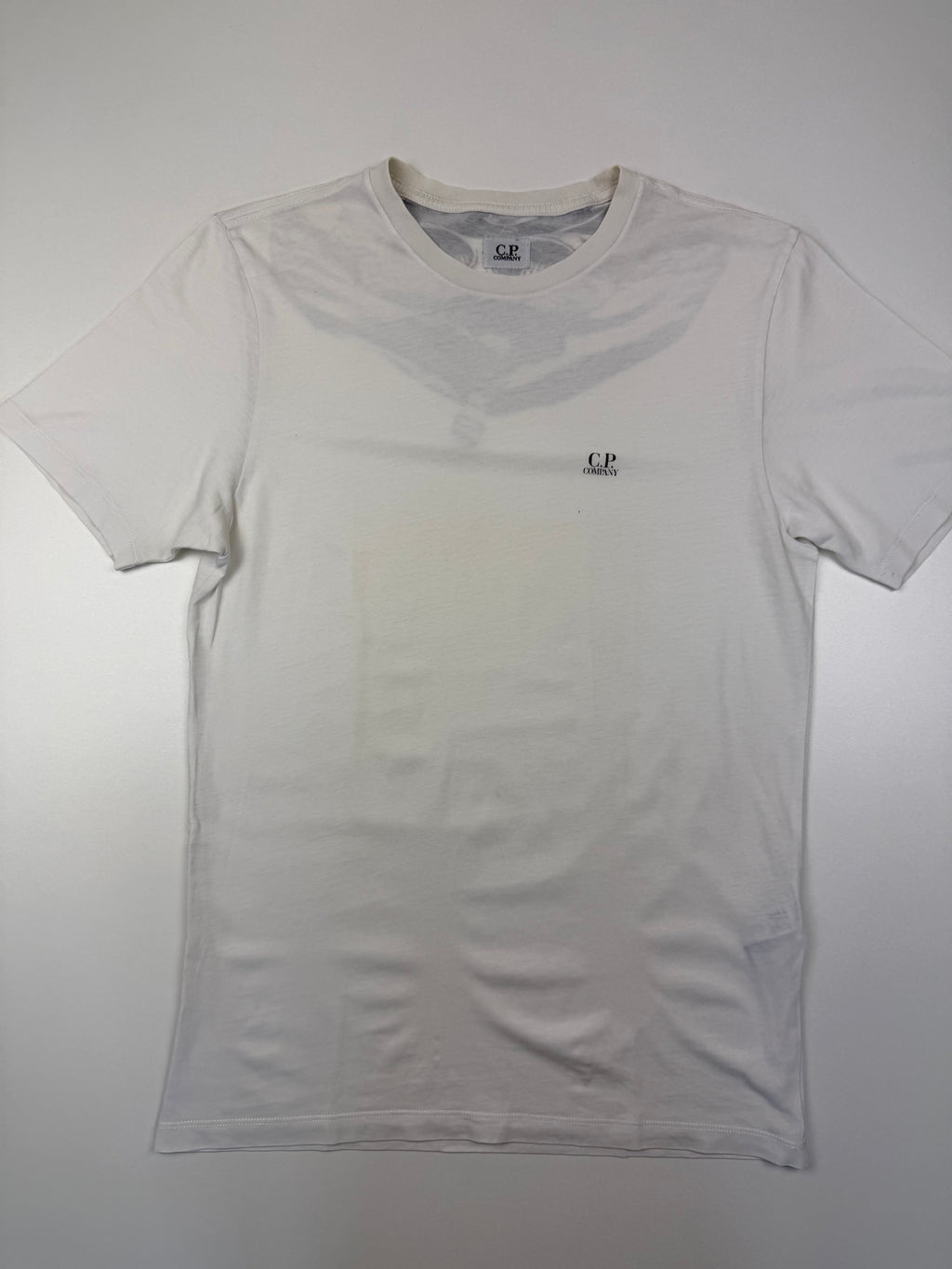 T-shirt C.P. Company – Taille XS – Blanc avec Motif Goggle au Dos