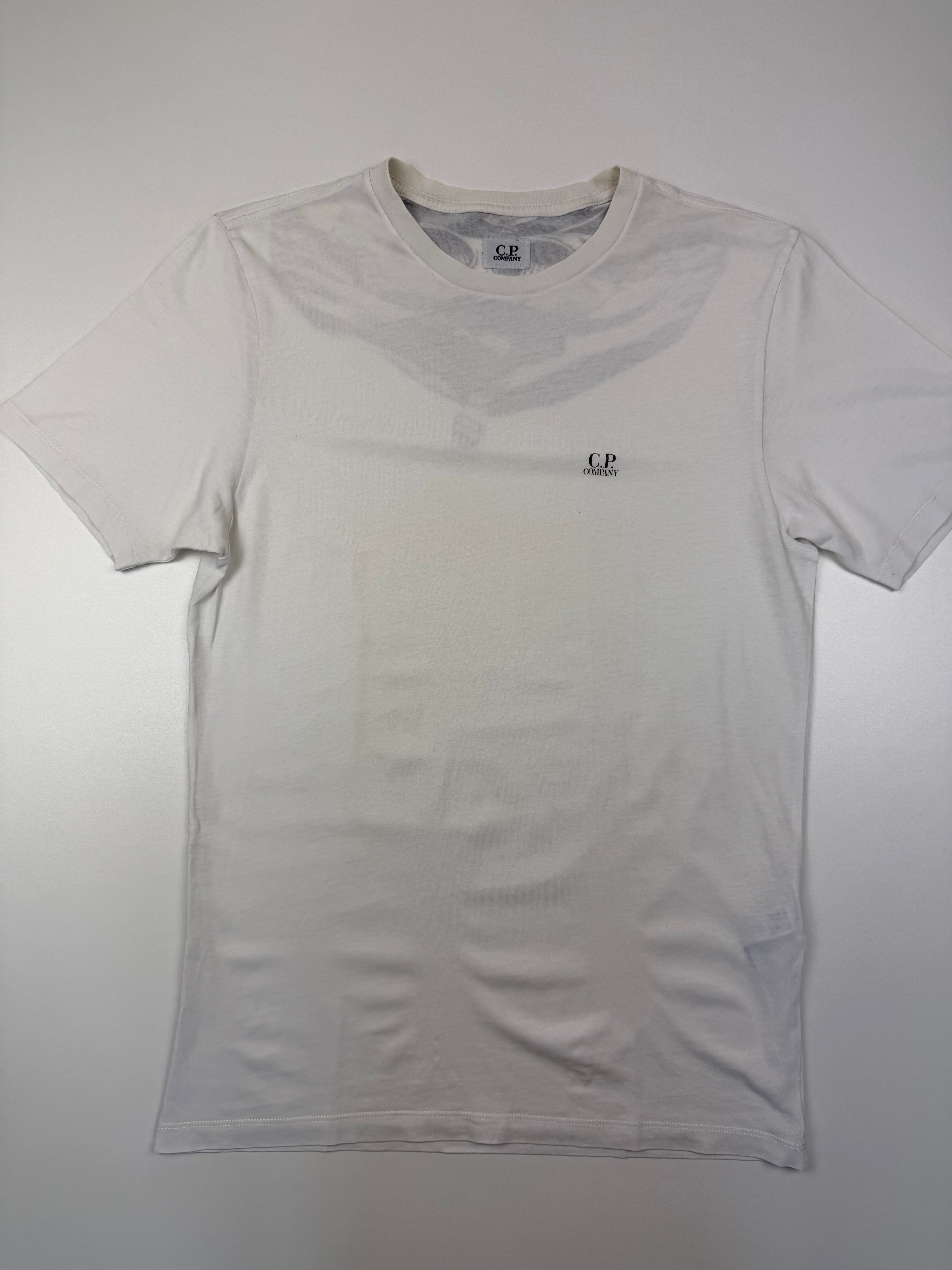T-shirt C.P. Company – Taille XS – Blanc avec Motif Goggle au Dos