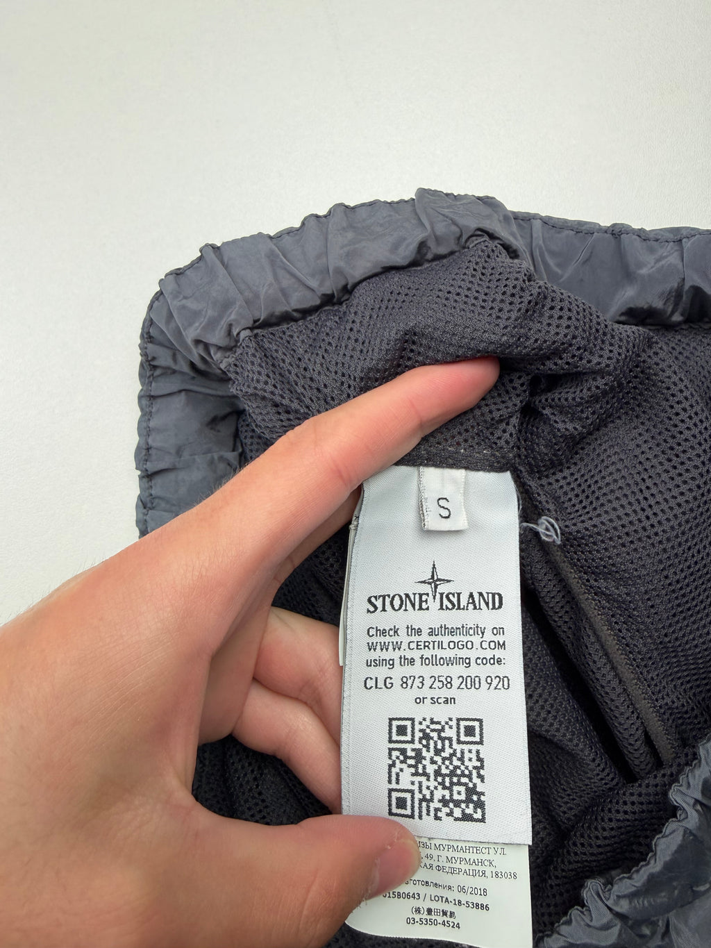 Short de bain Stone Island – Taille S – Nylon Gris