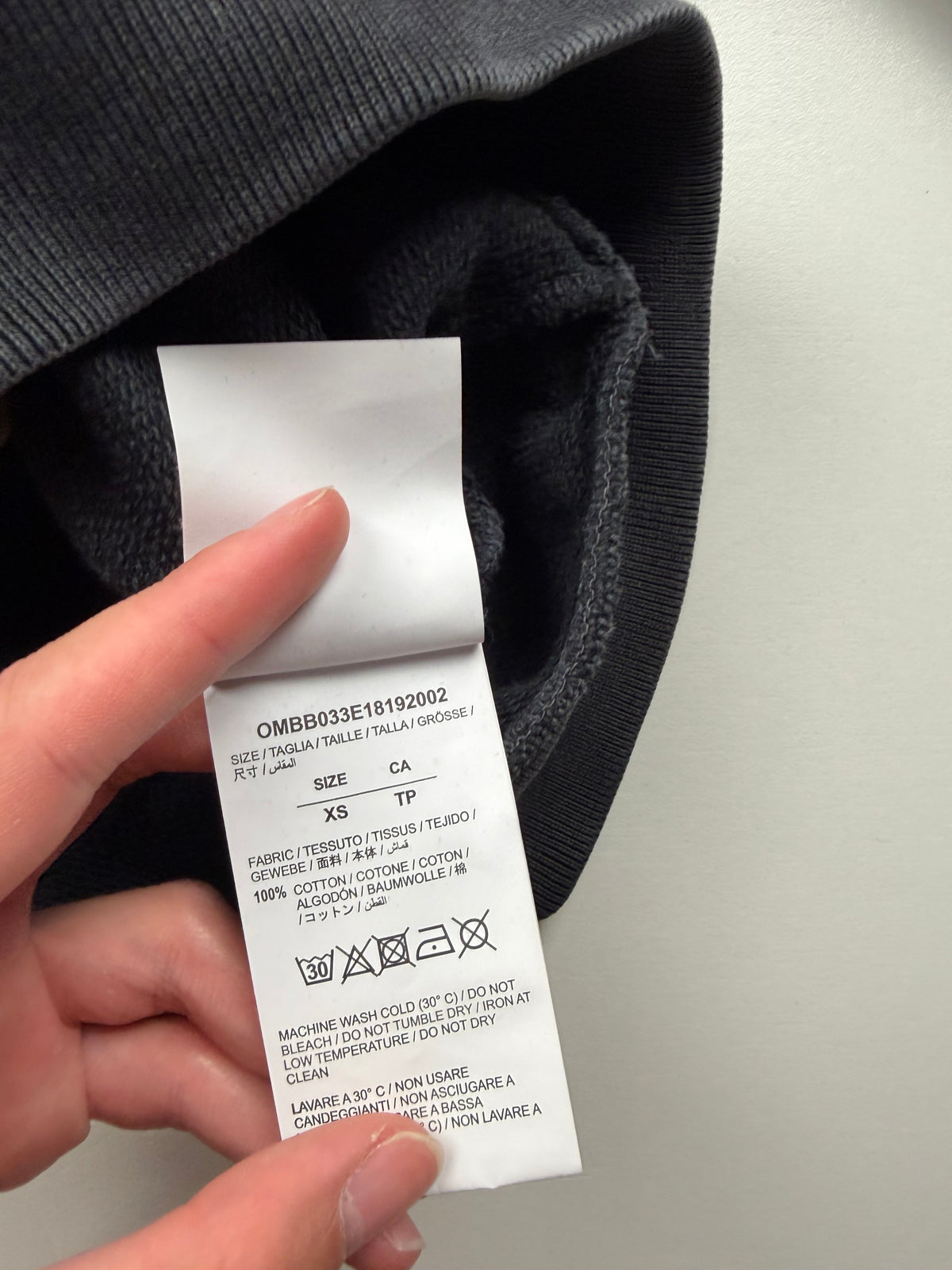 Gilet Zip Off-White « 3D Arrows » – Taille XS – Gris Foncé