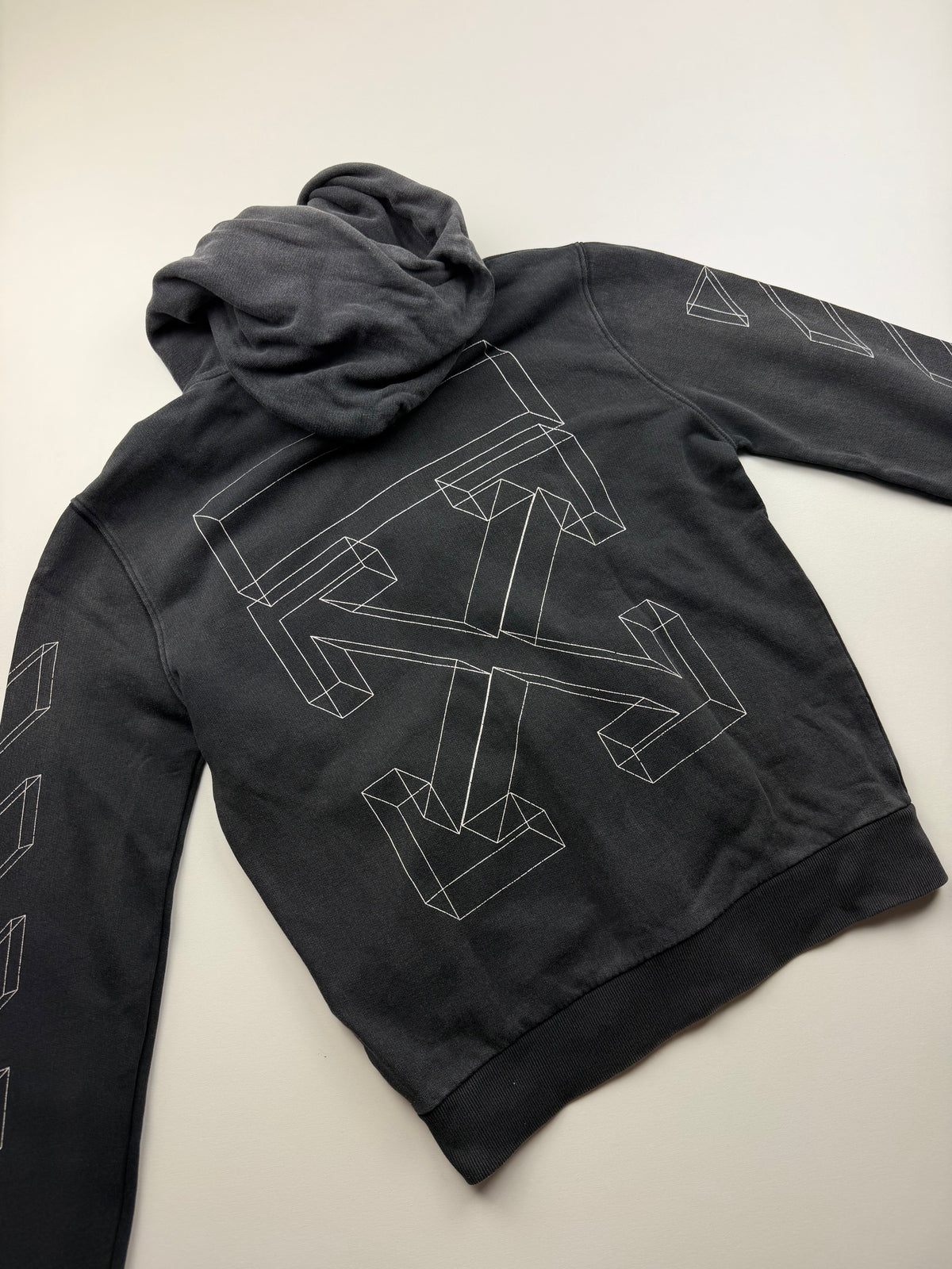 Gilet Zip Off-White « 3D Arrows » – Taille XS – Gris Foncé