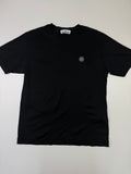 T-shirt Stone Island – Taille M – Noir avec Logo Poitrine