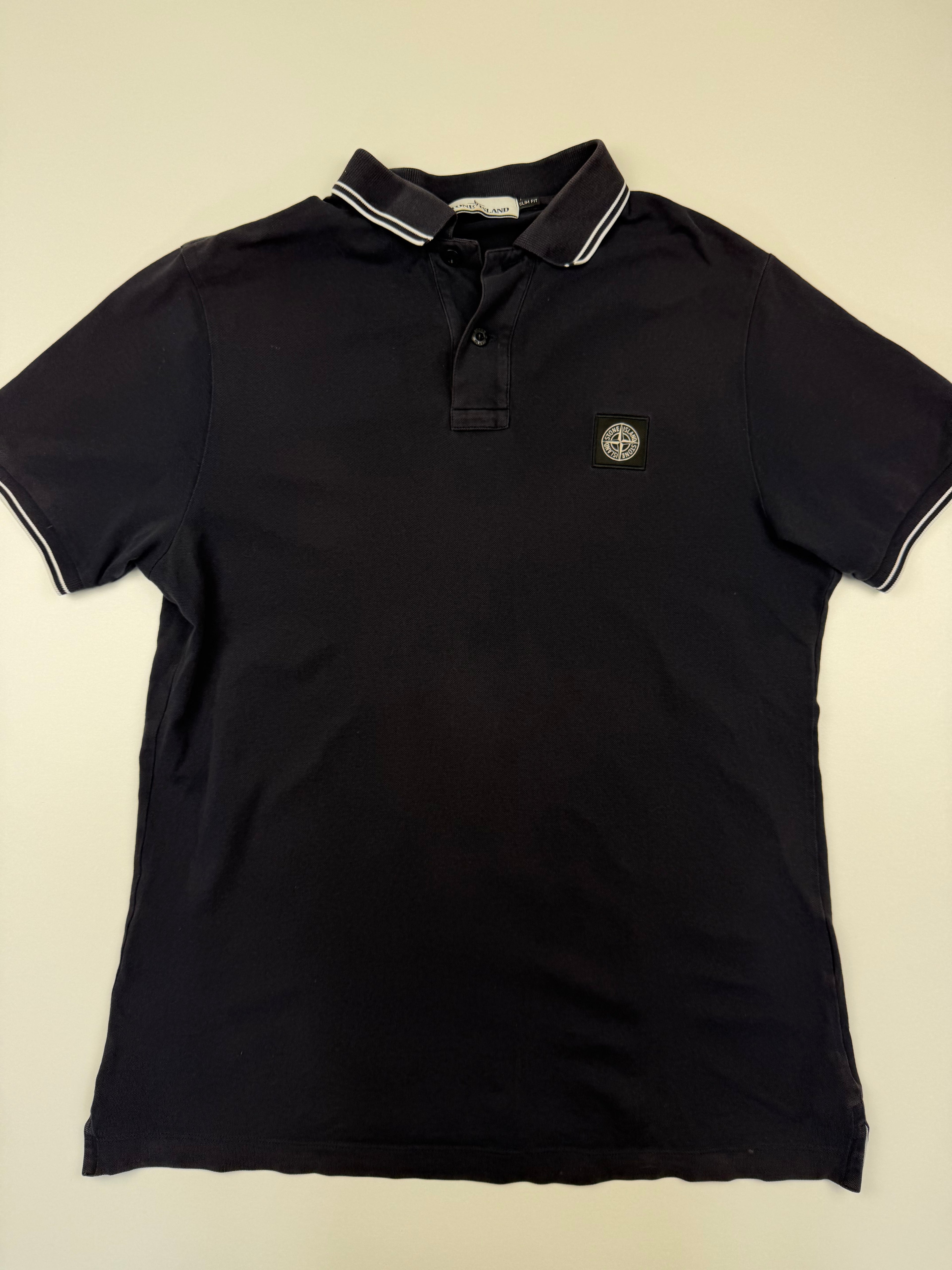 Polo Stone Island – Taille L – Bleu Marine