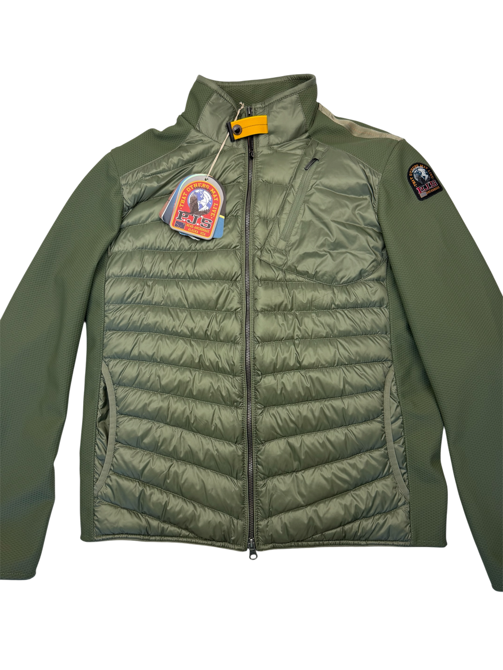 Veste Parajumpers “Jayden Hybride Warm Up” – Taille L – Vert Kaki – Neuve avec Étiquette