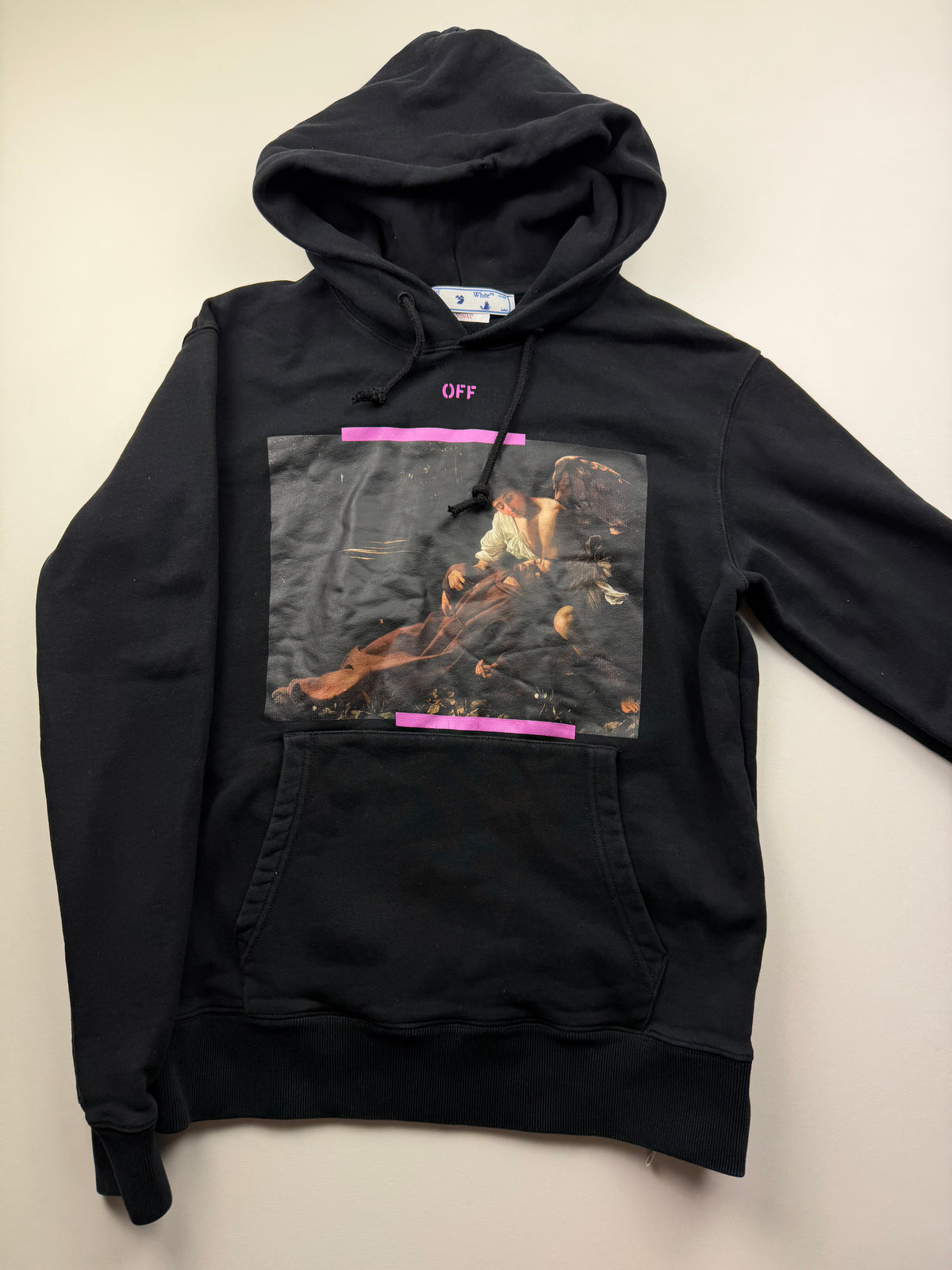 Pull à Capuche Off-White « Arrow Caravaggio St. Fran » – Taille S – Noir