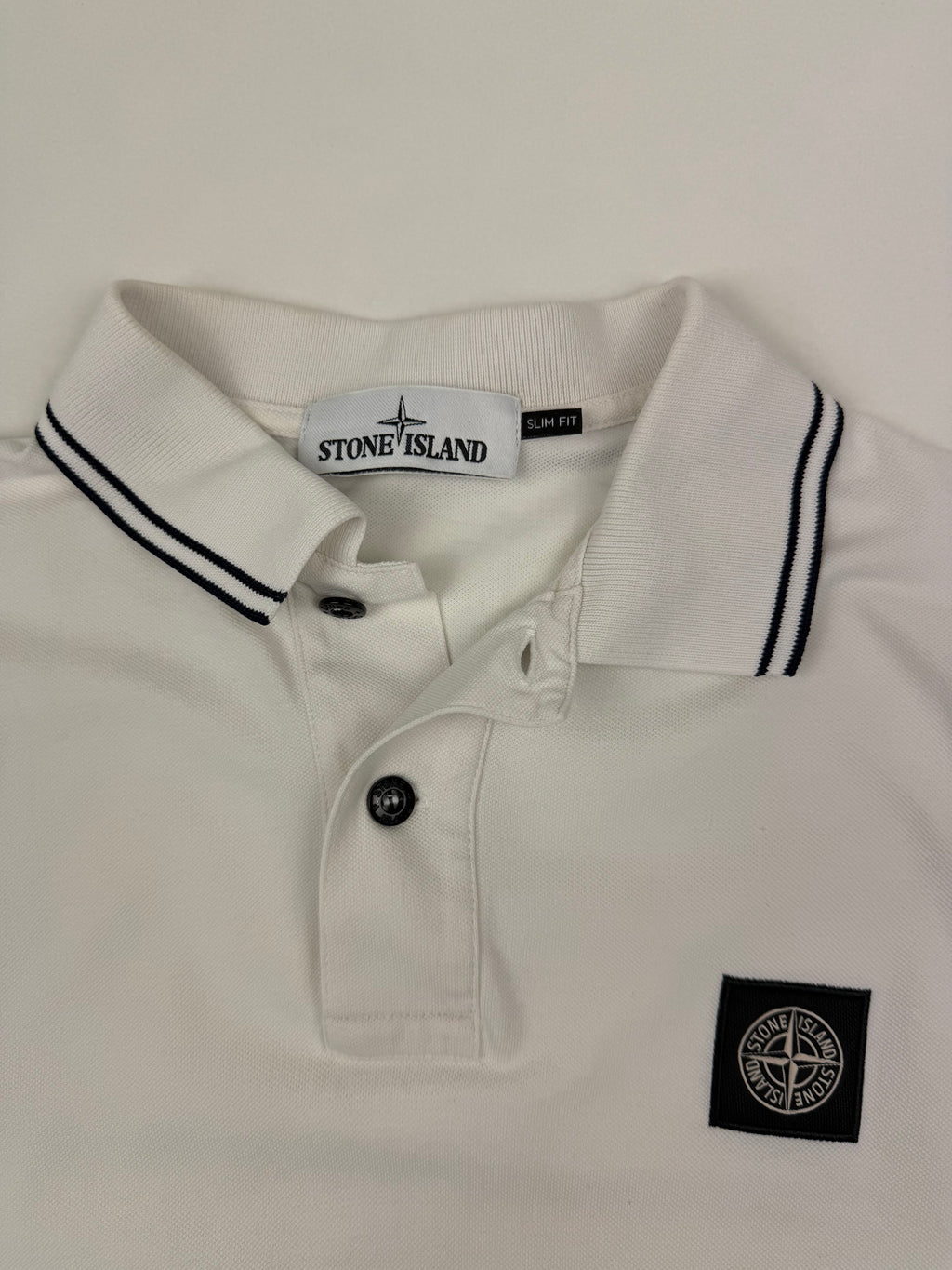 Polo Stone Island – Taille M – Blanc