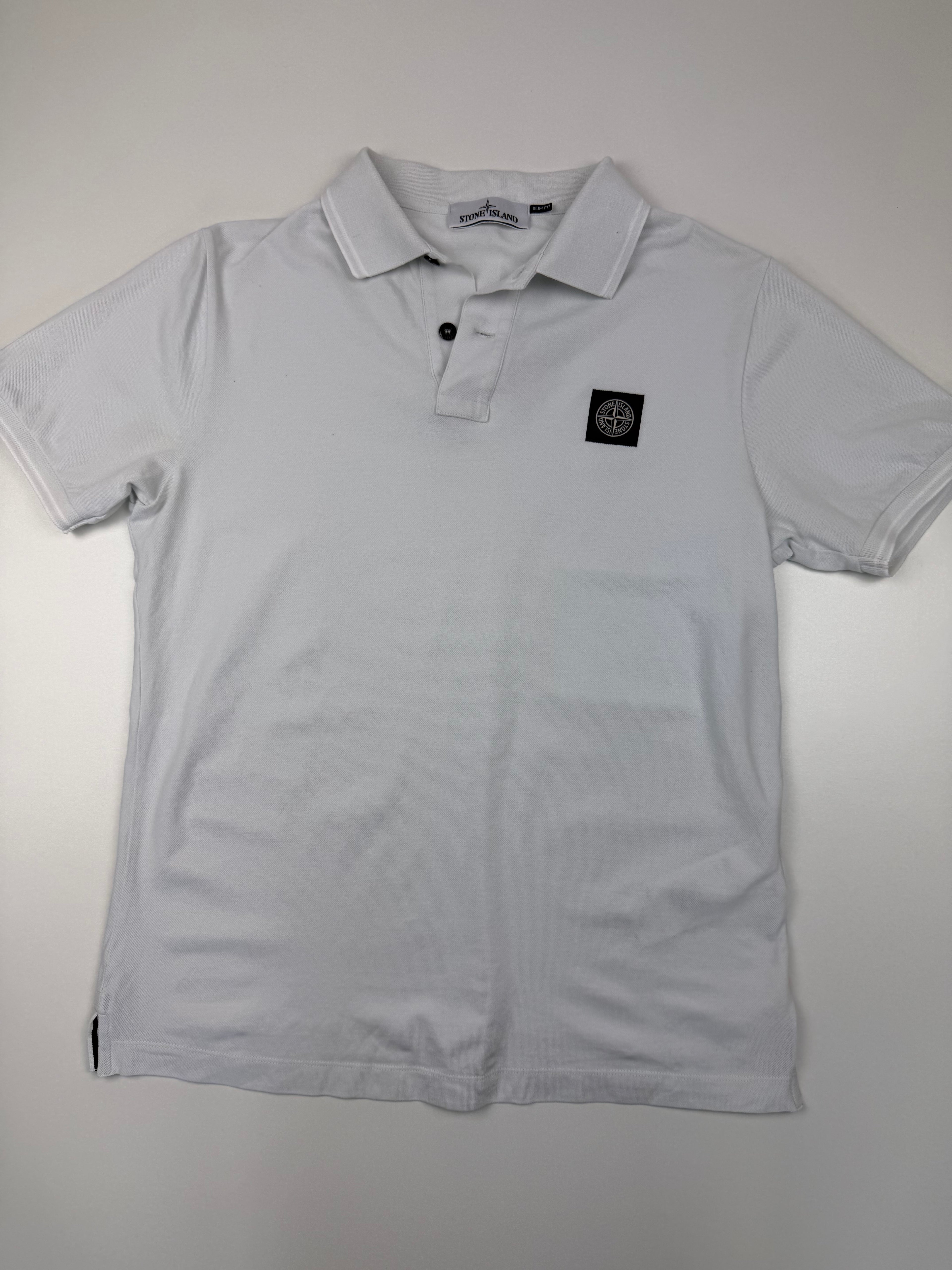Polo Stone Island – Taille M – Blanc