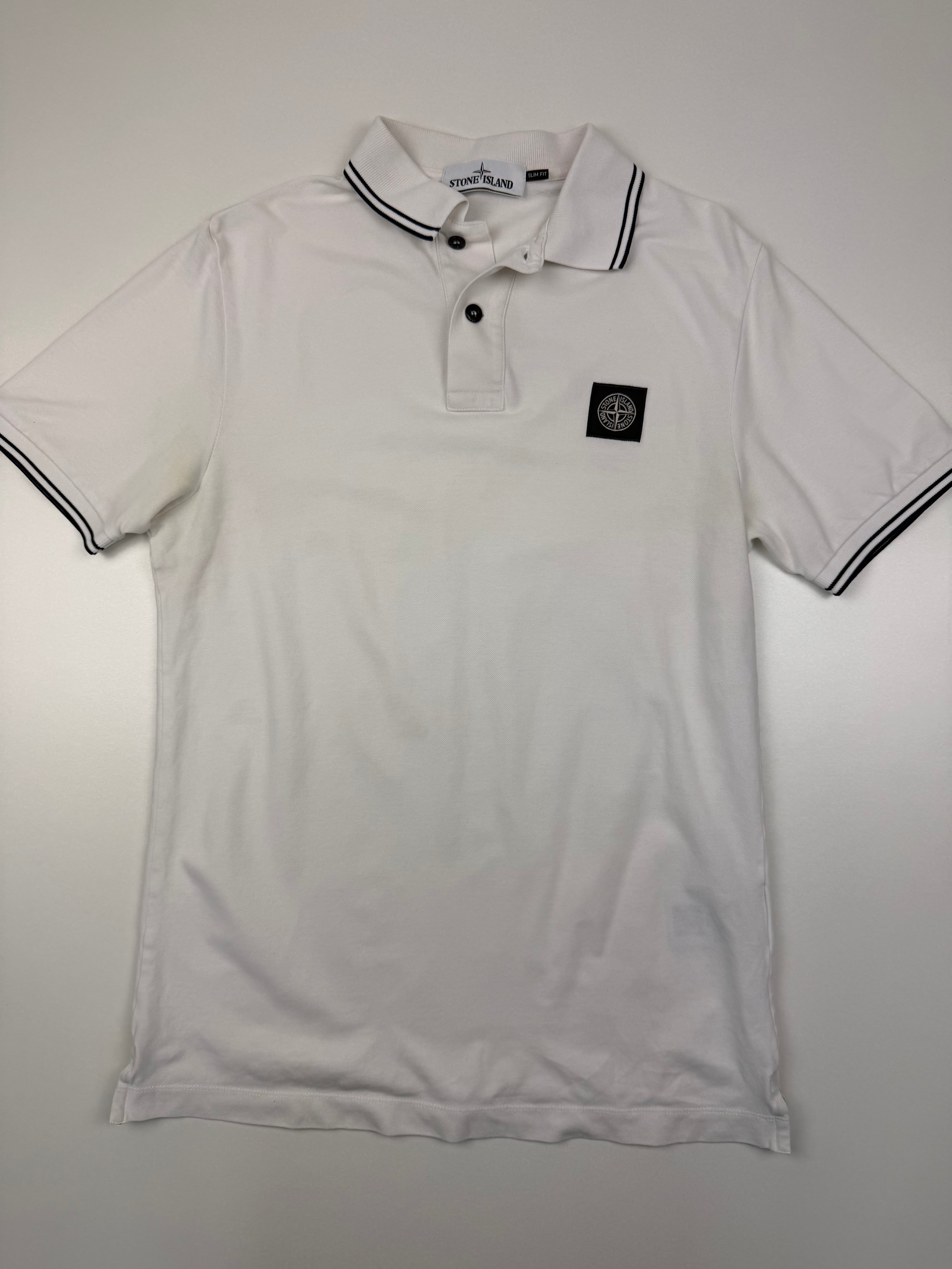 Polo Stone Island – Taille M – Blanc