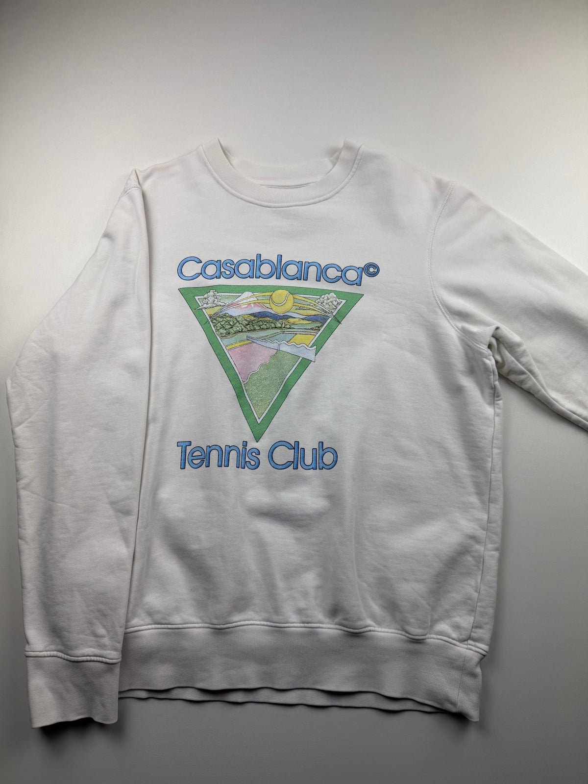 Pull Casablanca « Tennis Club » – Taille L – Blanc