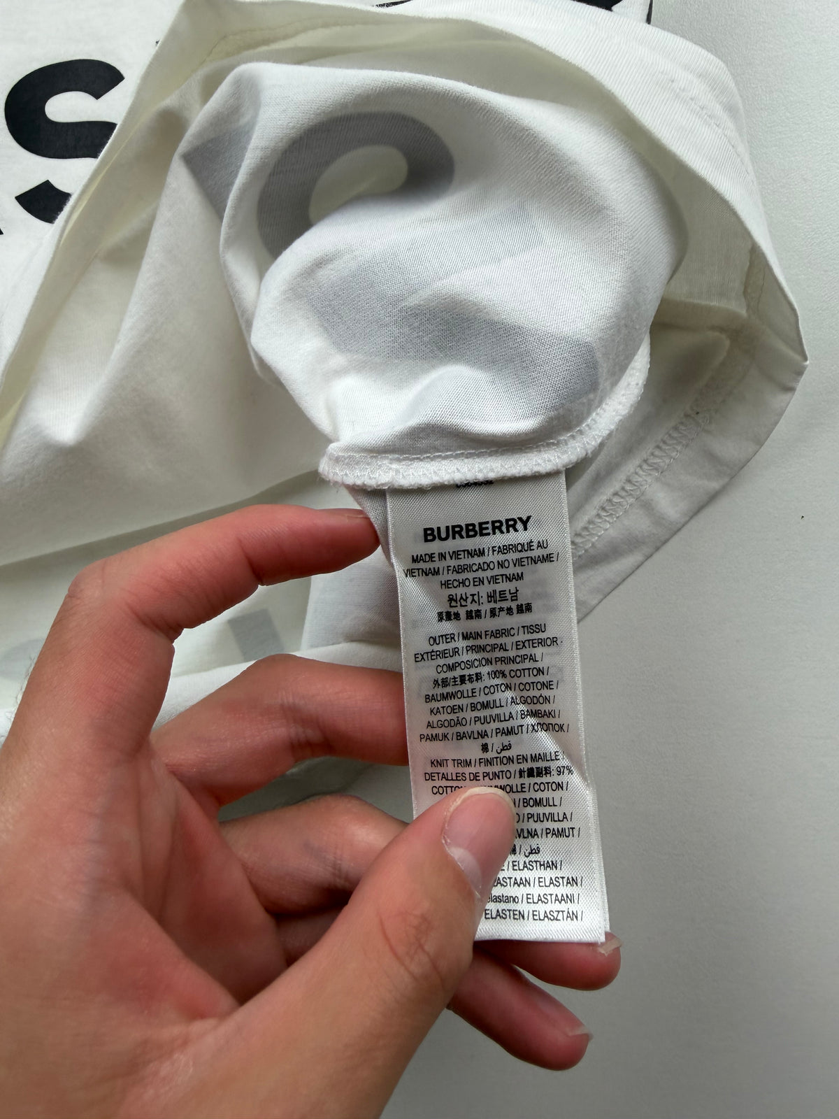 T-Shirt Burberry « Horseferry Print » – Taille S – Blanc