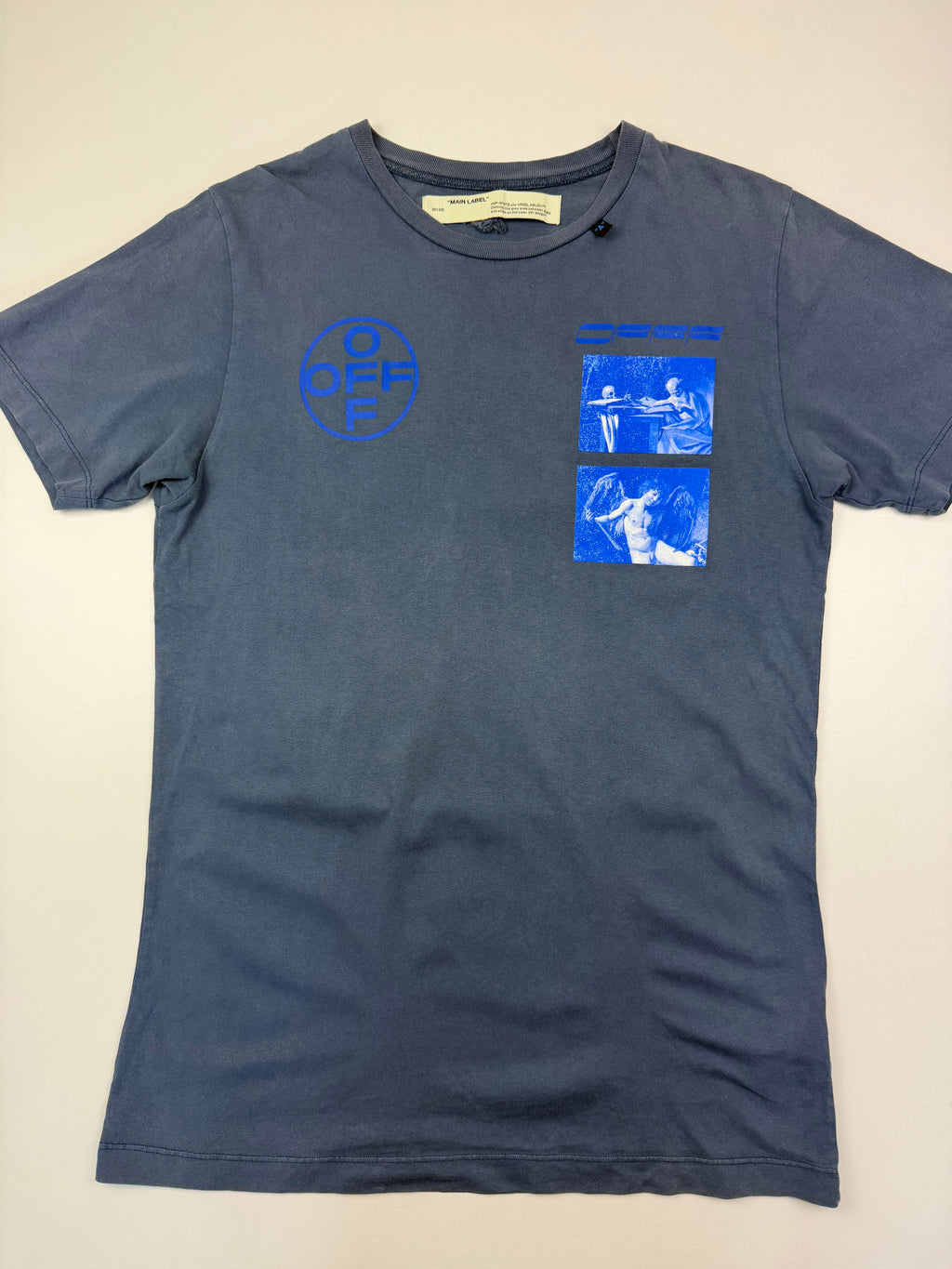 T-shirt Off-White “Caravaggio” – Taille M – Indigo Bleu