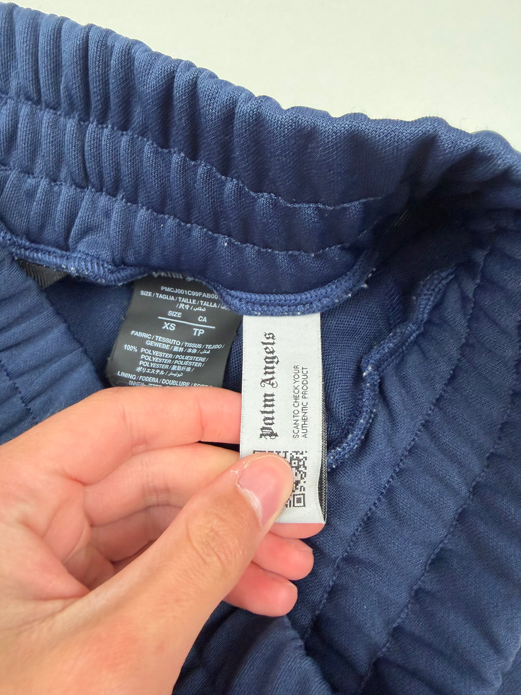 Jogging Palm Angels – Taille XS – Bleu Marine avec Bandes Blanches