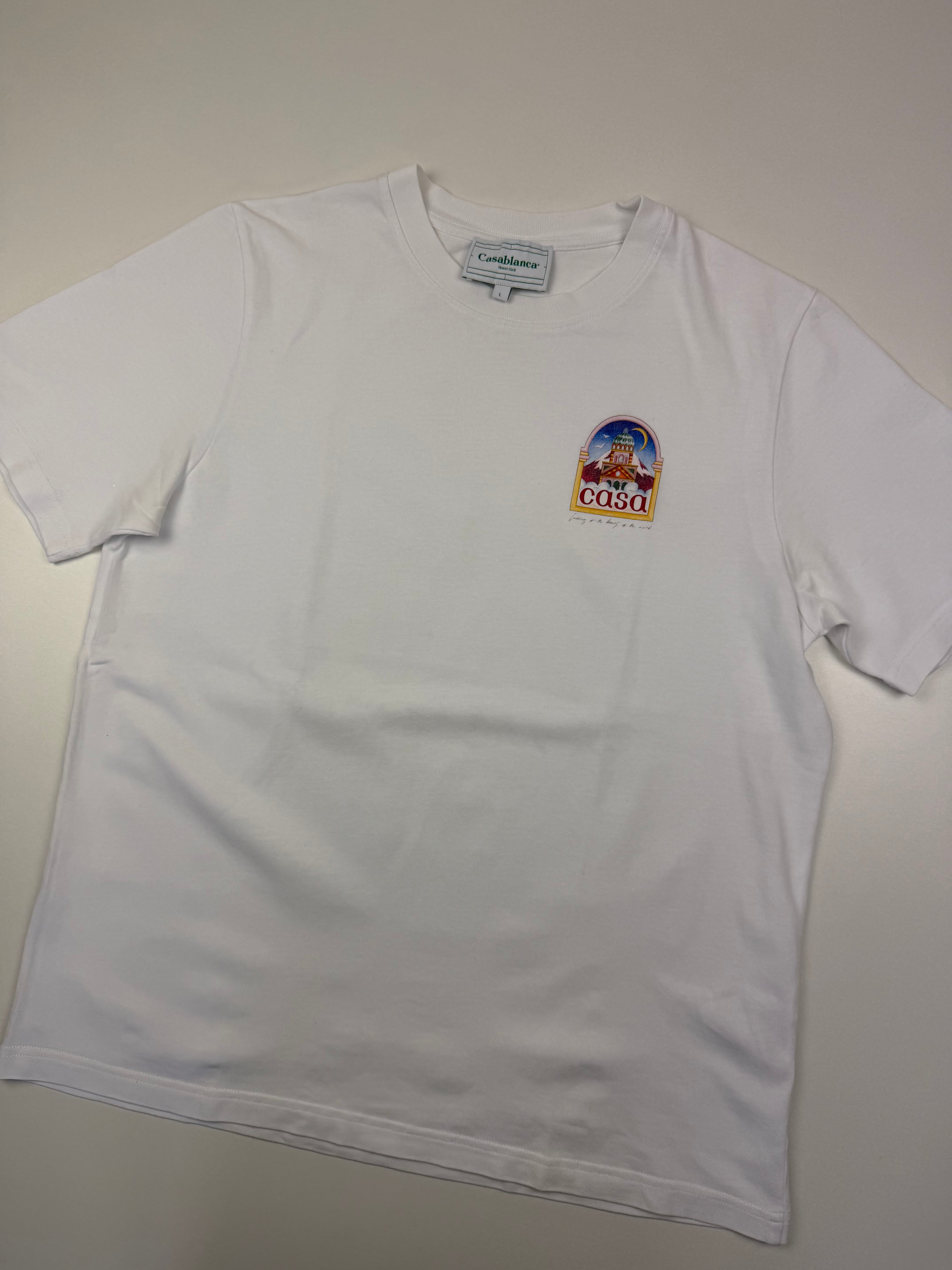 T-shirt Casablanca “Vue de l’Arche” – Taille L – Blanc