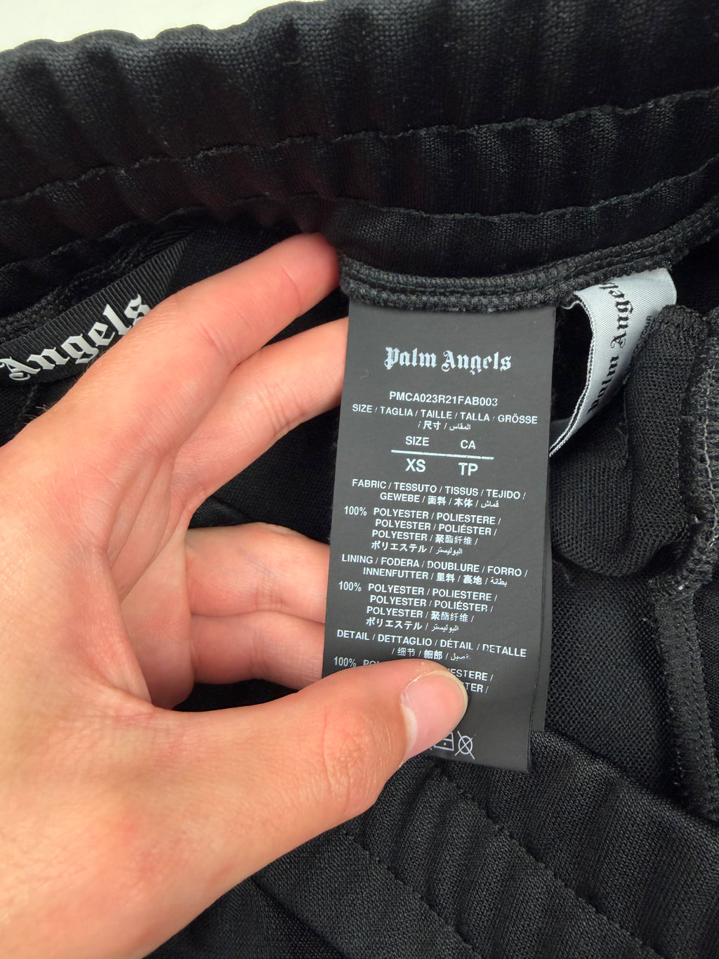 Jogging Palm Angels – Taille XS – Noir avec Bandes Blanches