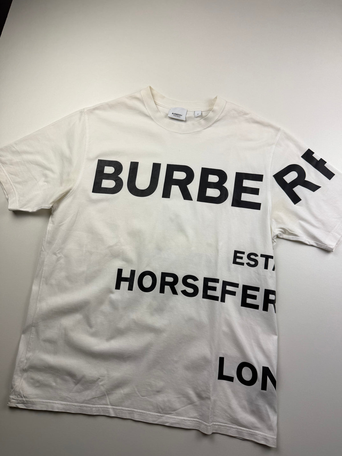 T-Shirt Burberry « Horseferry Print » – Taille S – Blanc