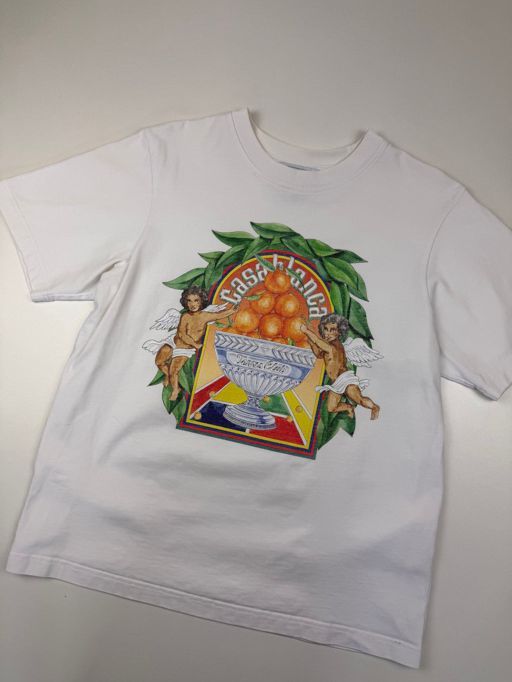 T-shirt Casablanca “Triomphe d’Orange” – Taille M – Blanc