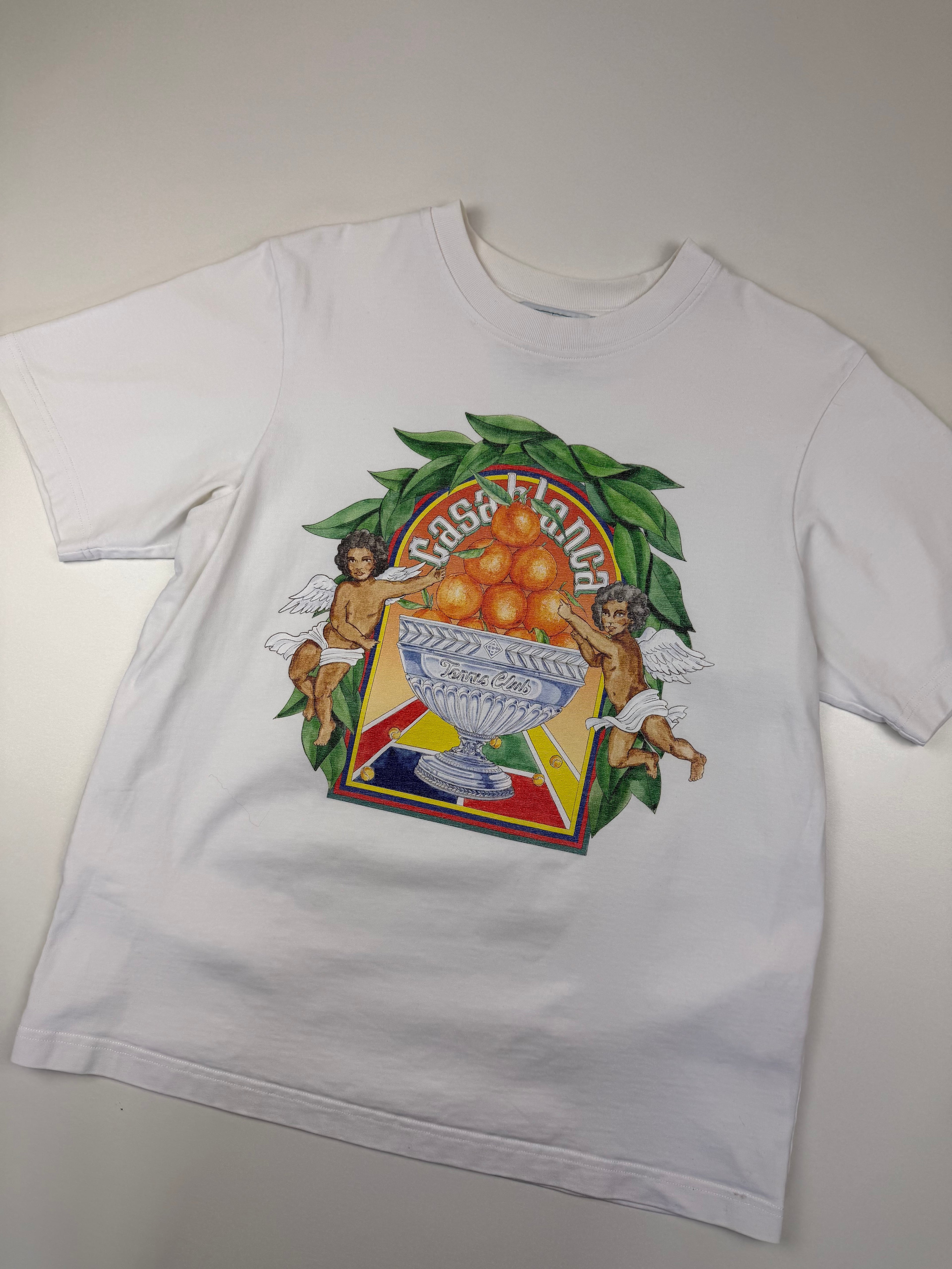 T-shirt Casablanca “Triomphe d’Orange” – Taille M – Blanc