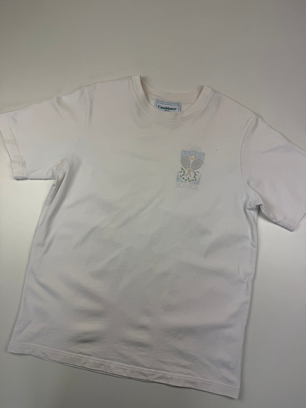 T-shirt Casablanca “Tennis Pastel” – Taille M – Blanc