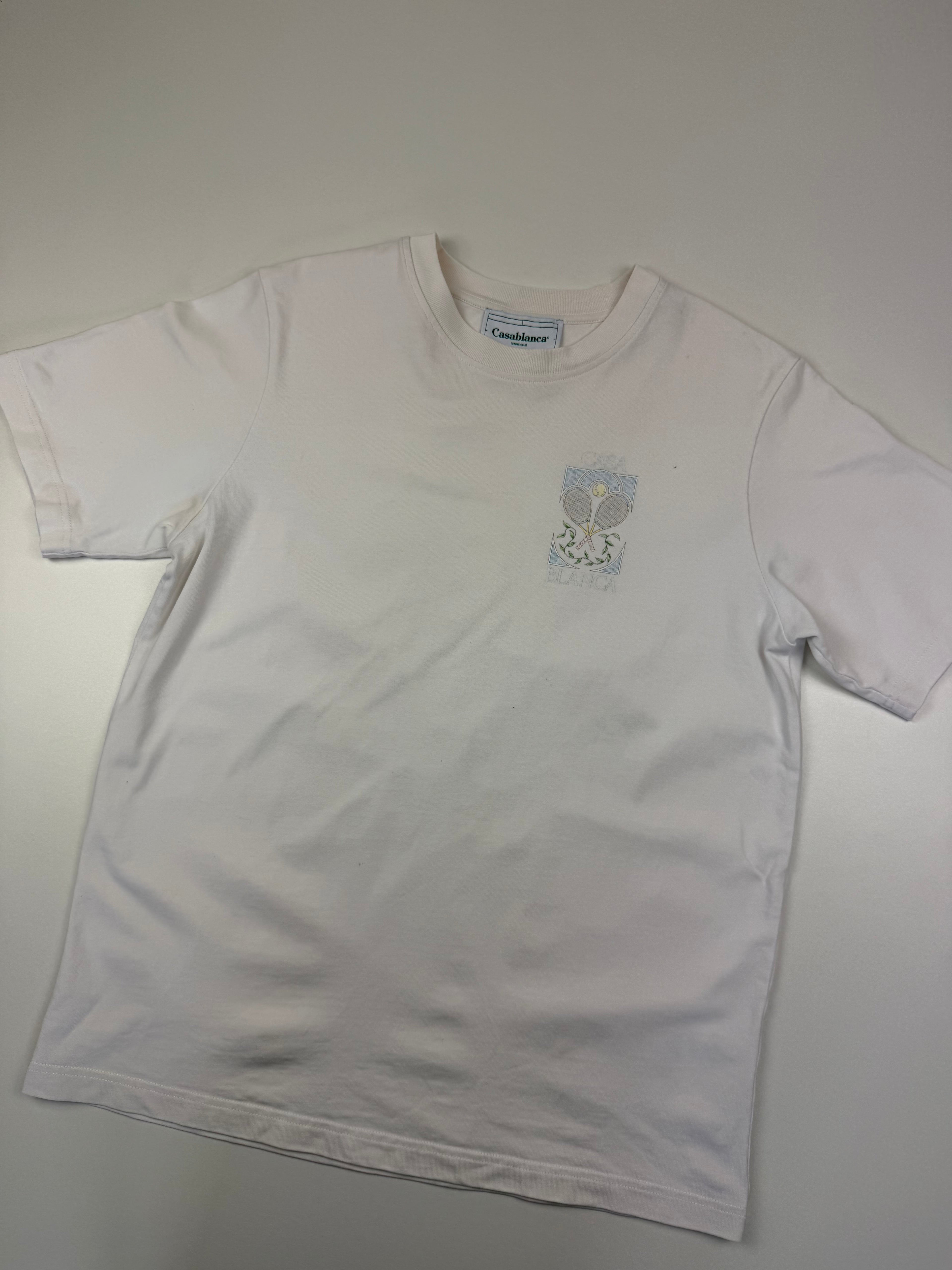 T-shirt Casablanca “Tennis Pastel” – Taille M – Blanc