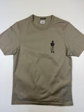 T-shirt C.P. Company – Taille XS (fit S) – Kaki avec Motif Avant &amp; Arrière