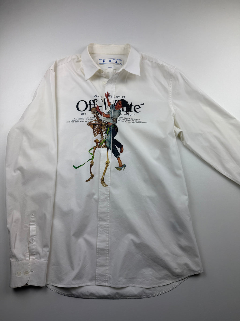 Chemise Off-White « Pascal Skeleton » – Taille M – Blanc