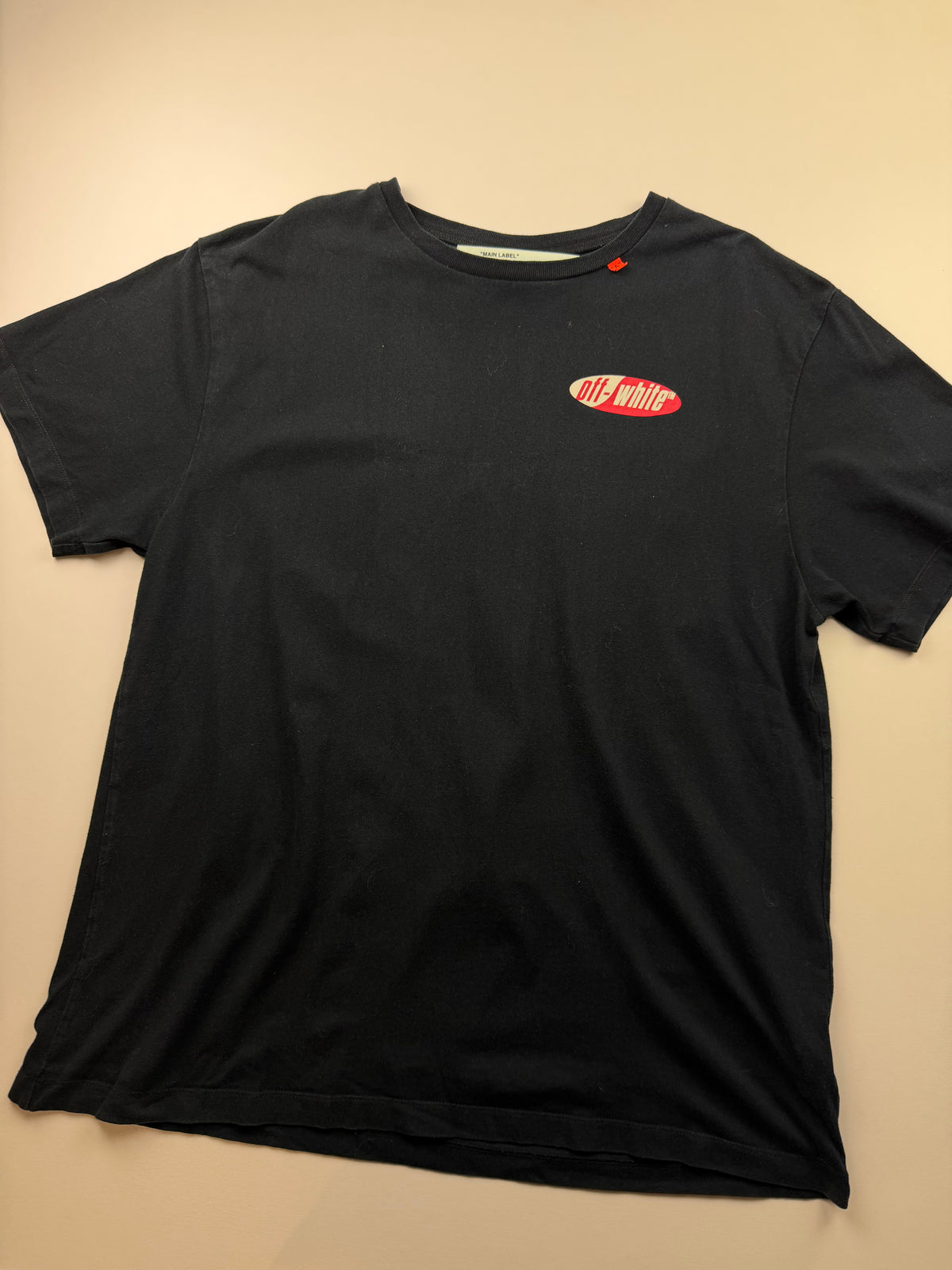 T-shirt Off-White « Split Arrows » – Taille S – Noir, blanc et rouge