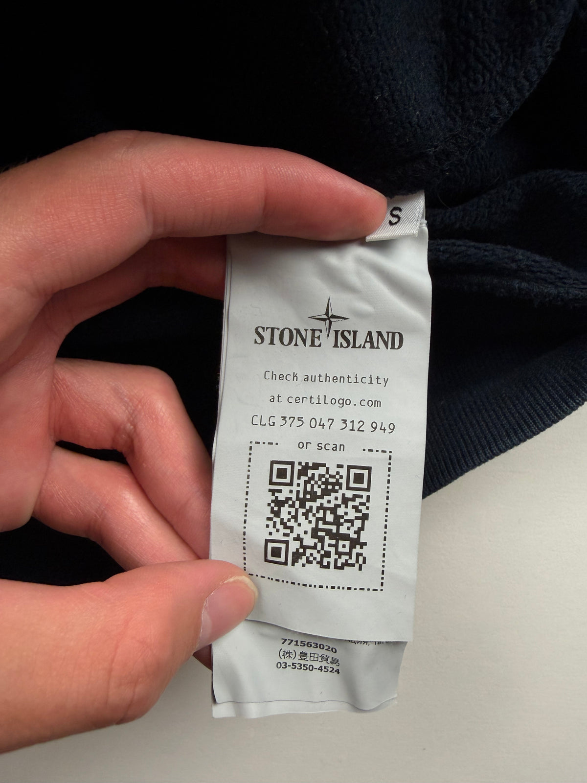 Pull Crewneck Stone Island – Taille S – Bleu Marine