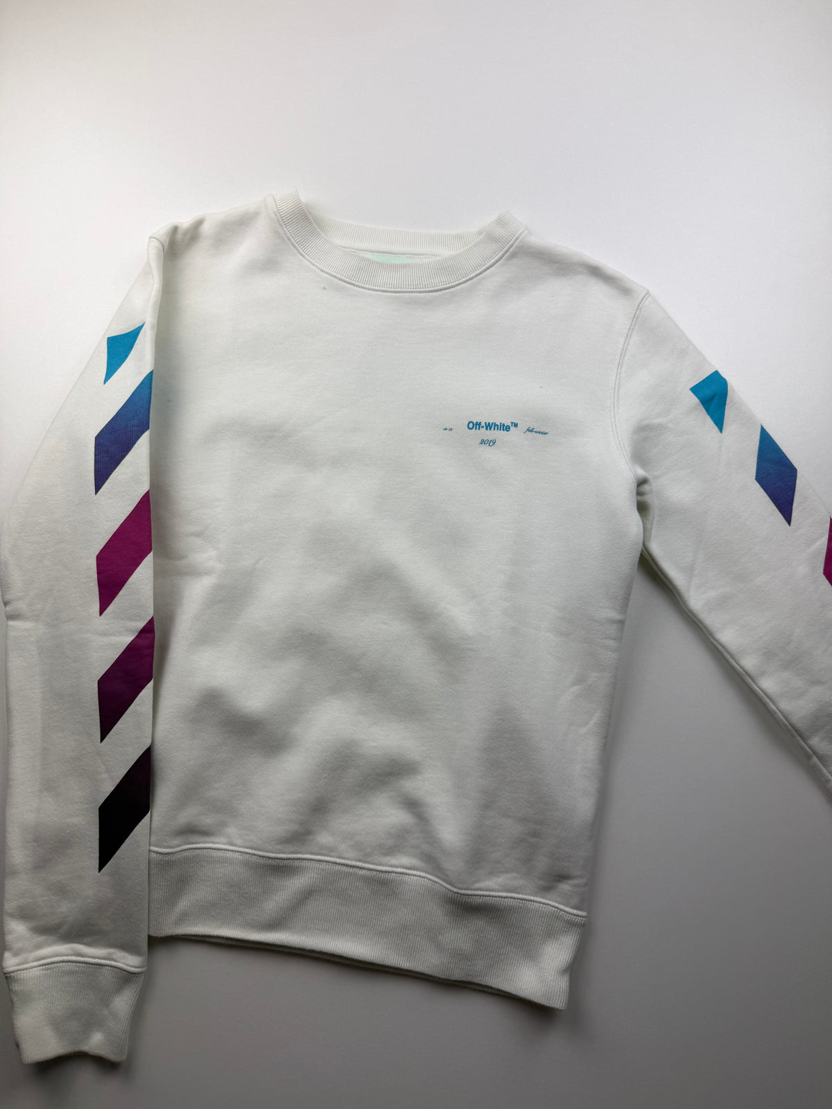 Pull Off-White « Gradient Arrows » – Taille S – Blanc
