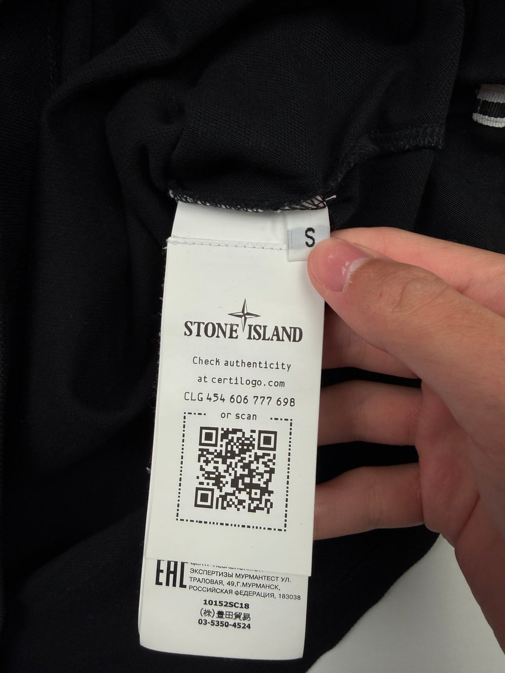 Polo Stone Island – Taille S – Noir