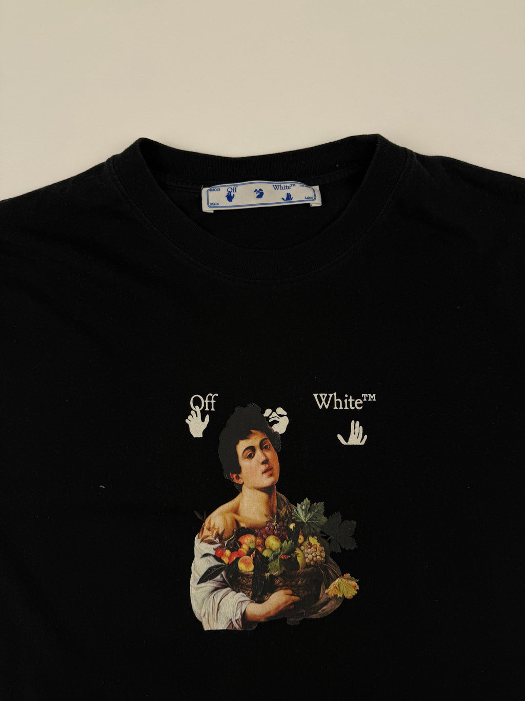 T-shirt Off-White “Caravaggio Boy Over” – Taille S (fit M/L) – Noir