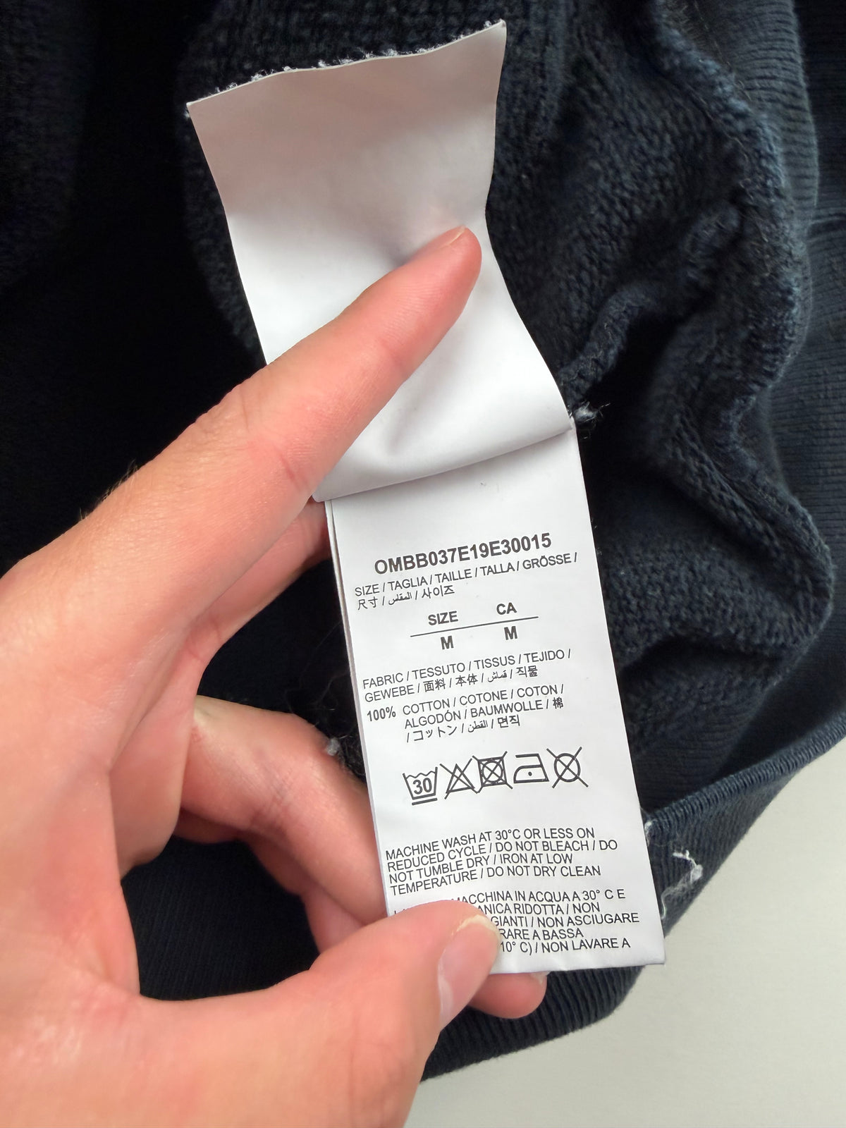 Pull à Capuche Off-White « Diag Waterfall » – Taille M – Noir