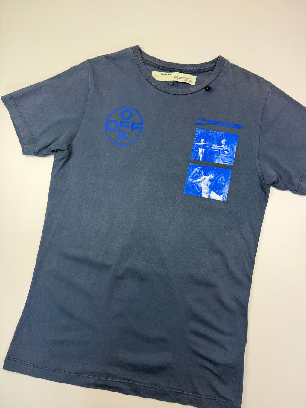 T-shirt Off-White “Caravaggio” – Taille M – Indigo Bleu