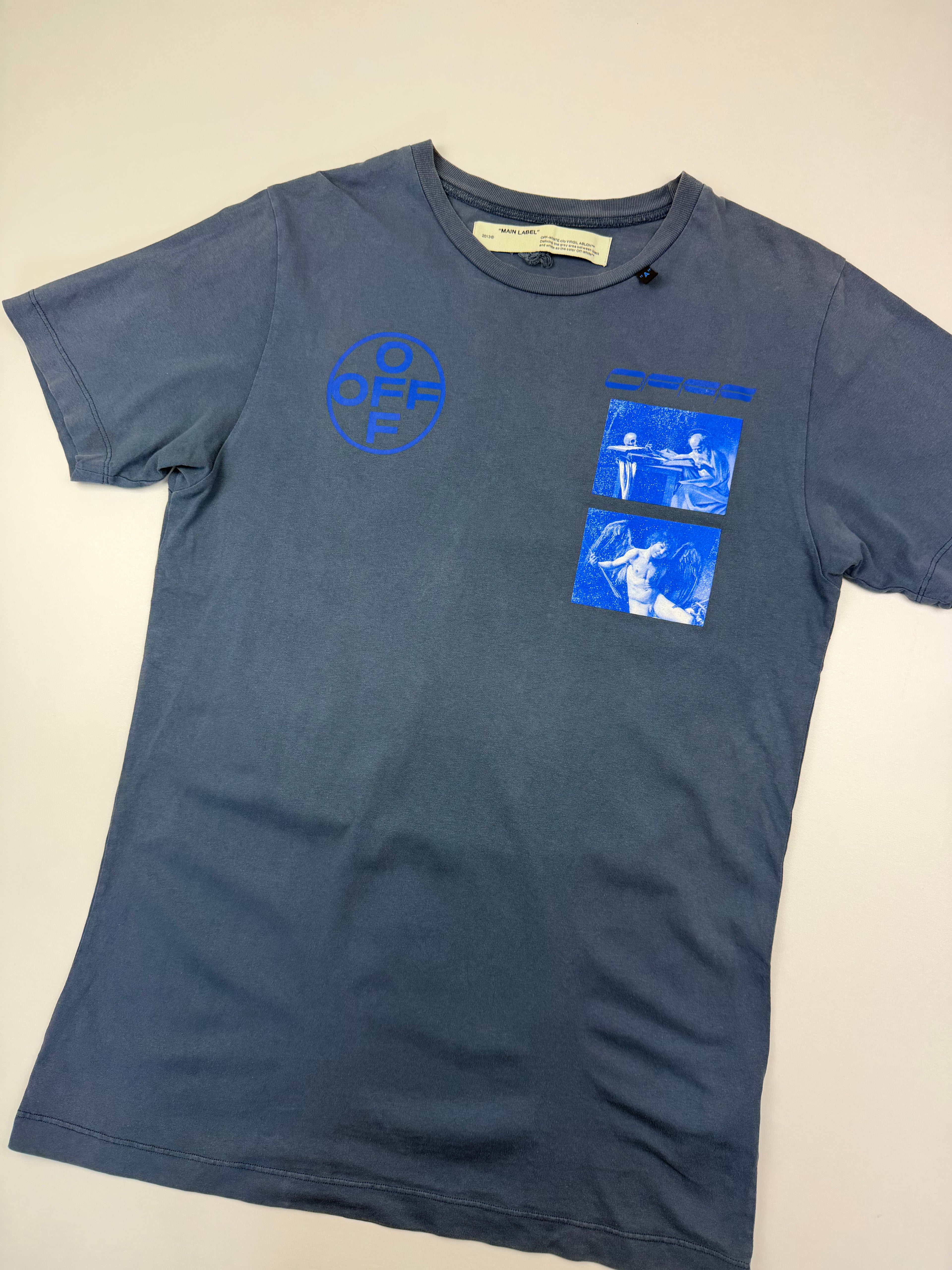 T-shirt Off-White “Caravaggio” – Taille M – Indigo Bleu