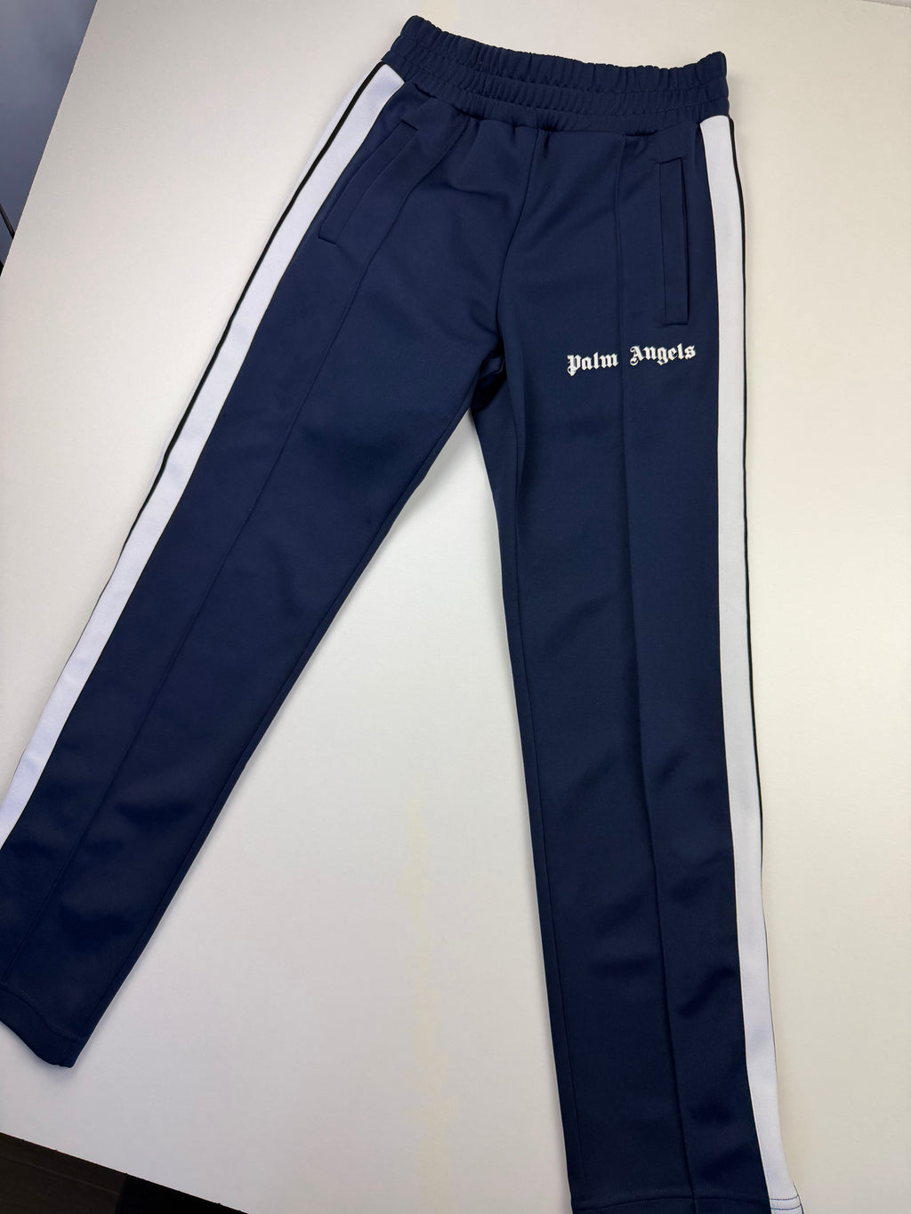 Jogging Palm Angels – Taille XS – Bleu Marine avec Bandes Blanches