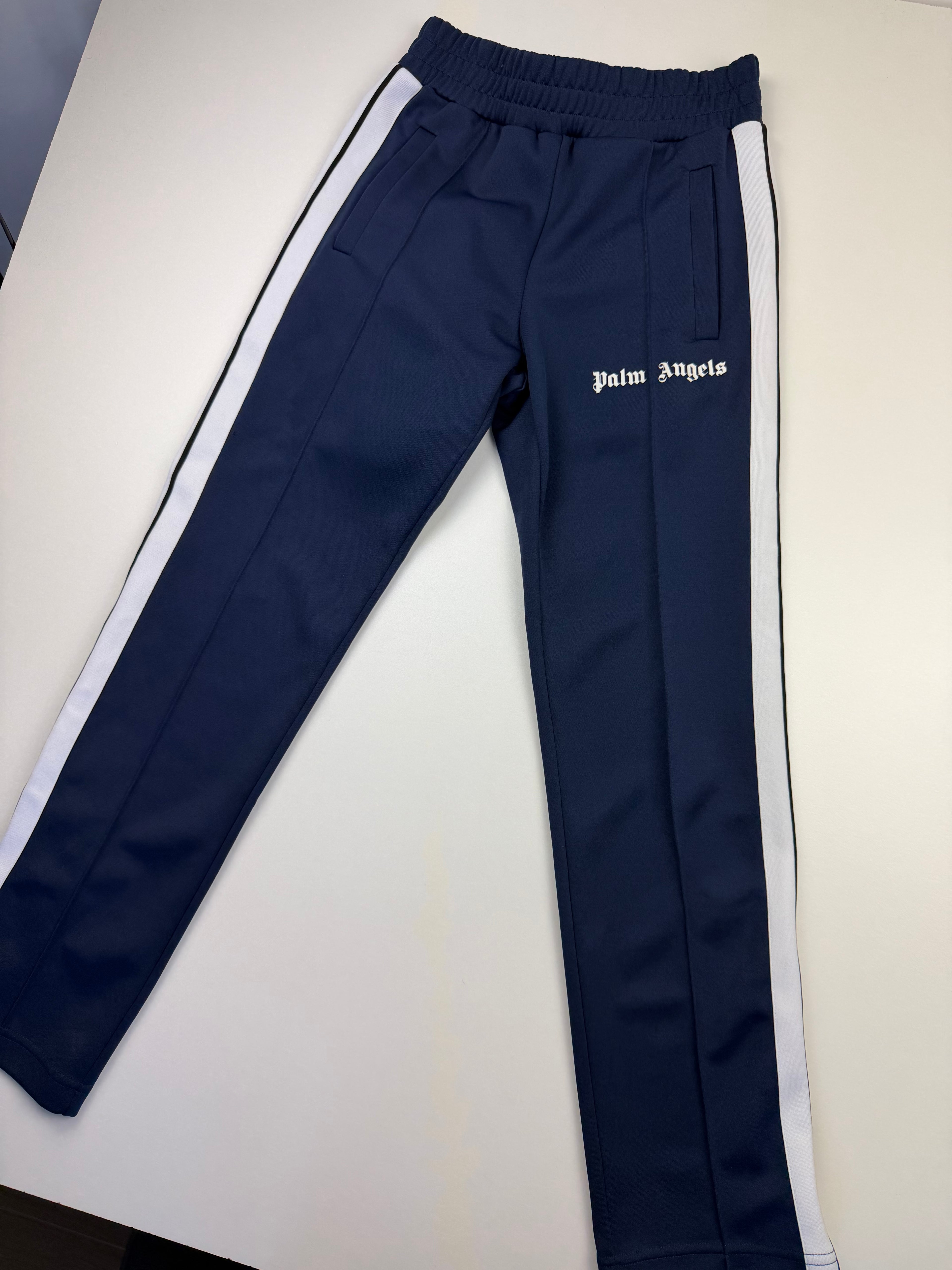 Jogging Palm Angels – Taille XS – Bleu Marine avec Bandes Blanches
