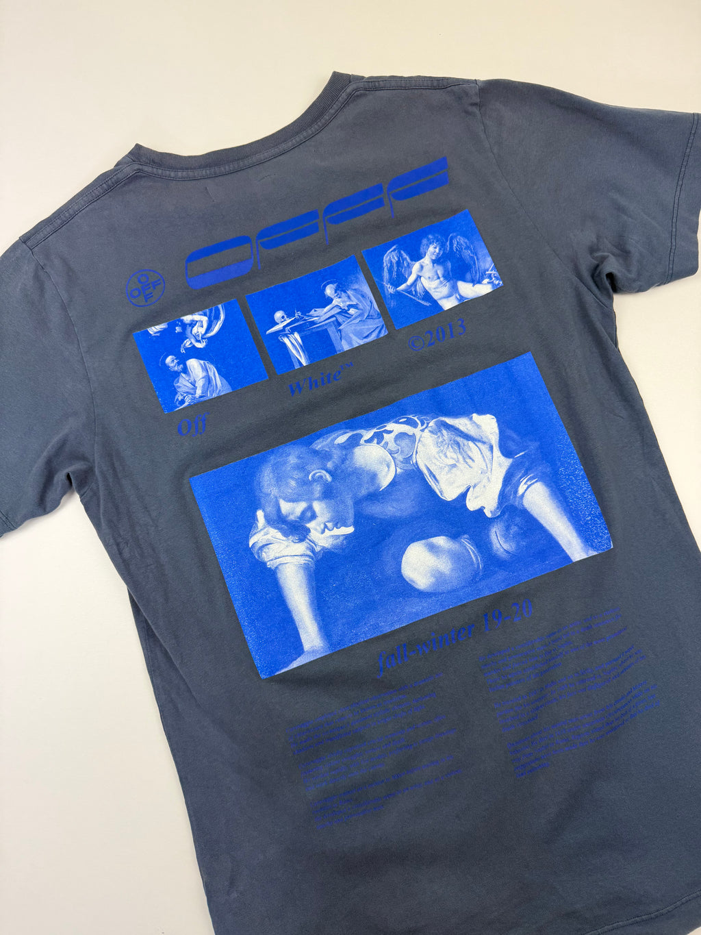 T-shirt Off-White “Caravaggio” – Taille M – Indigo Bleu