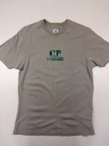 T-shirt C.P. Company – Taille S – Gris avec Motif Avant et Dos Vert