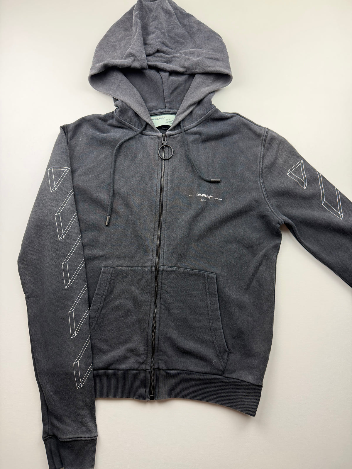 Gilet Zip Off-White « 3D Arrows » – Taille XS – Gris Foncé