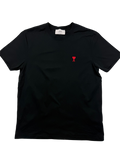T-shirt AMI – Taille M – Noir avec Cœur Rouge