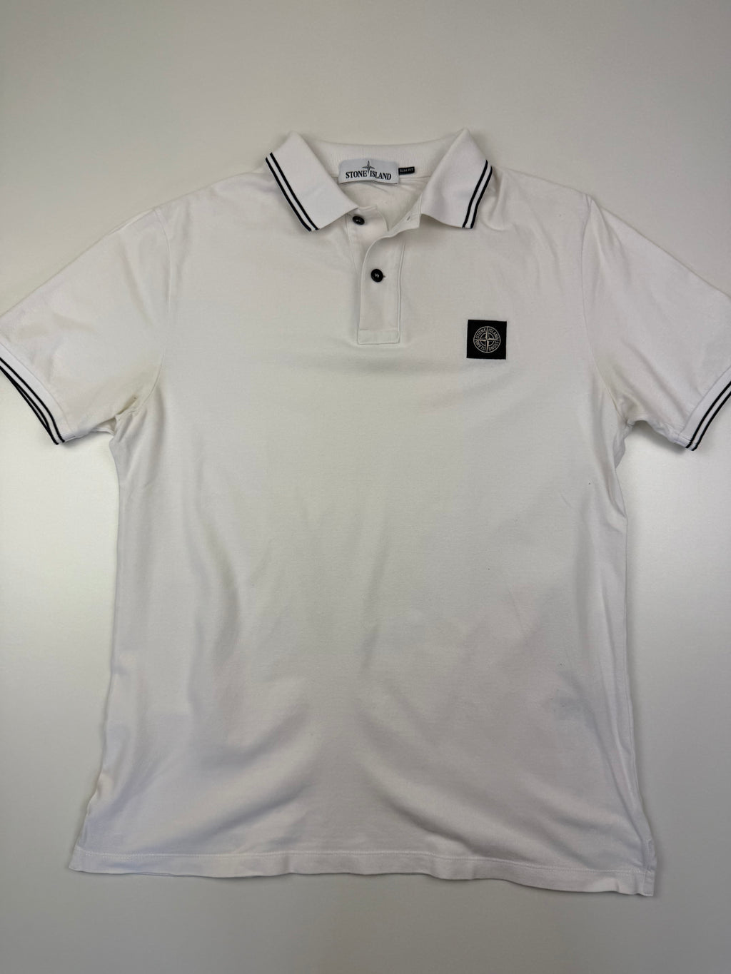 Polo Stone Island – Taille L – Blanc