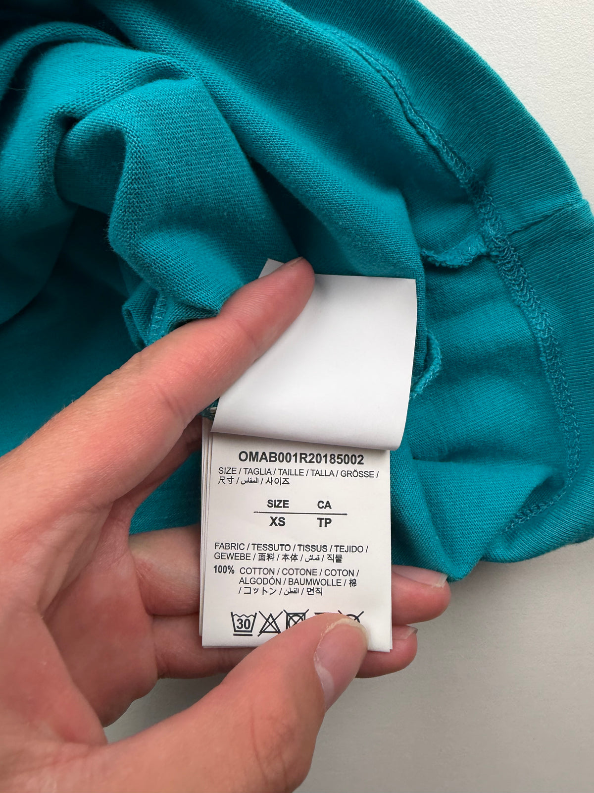 Longsleeve Off-White « Tape Arrows » – Taille XS – Bleu