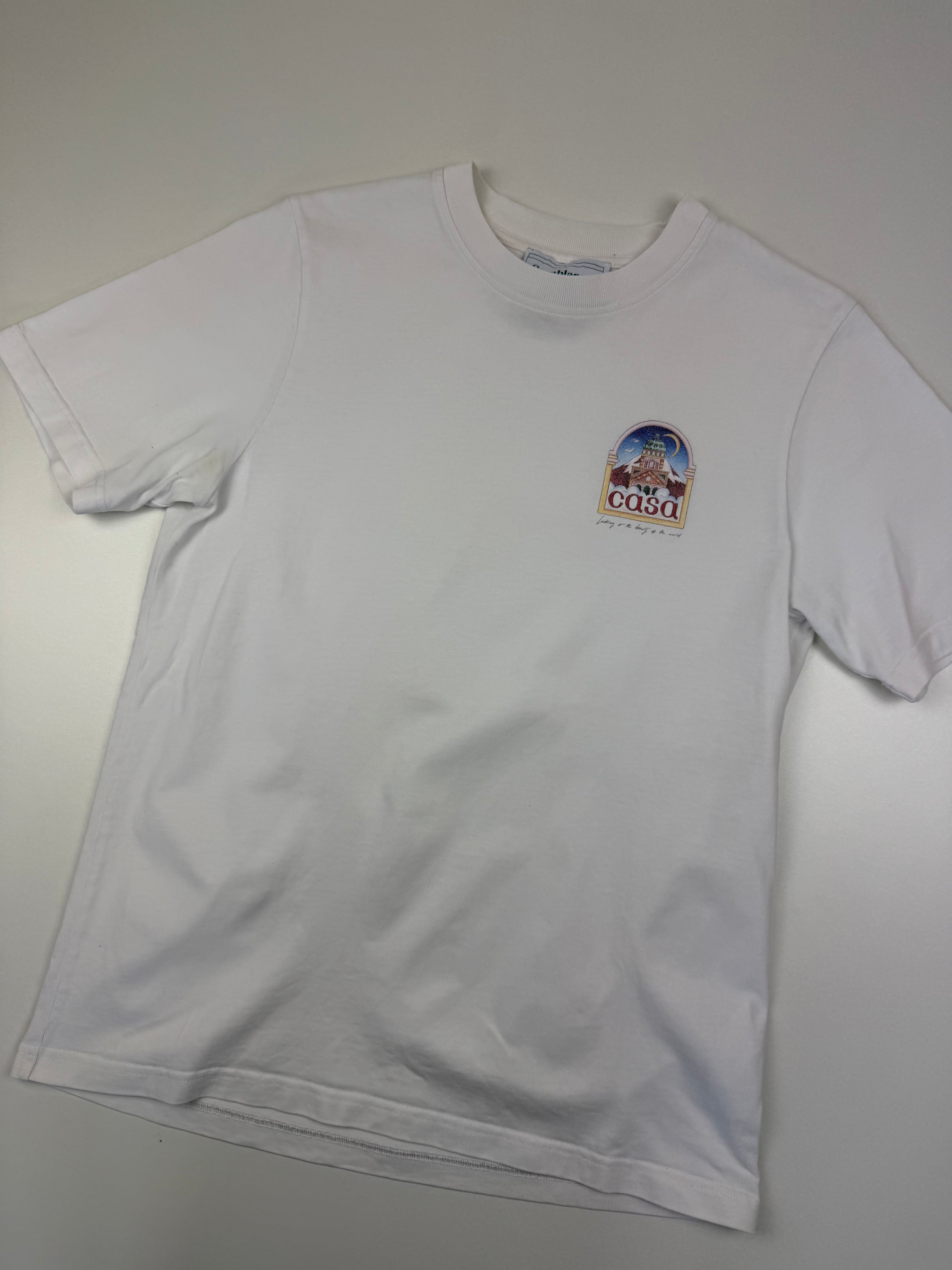 T-shirt Casablanca “Vue de l’Arche” – Taille M – Blanc